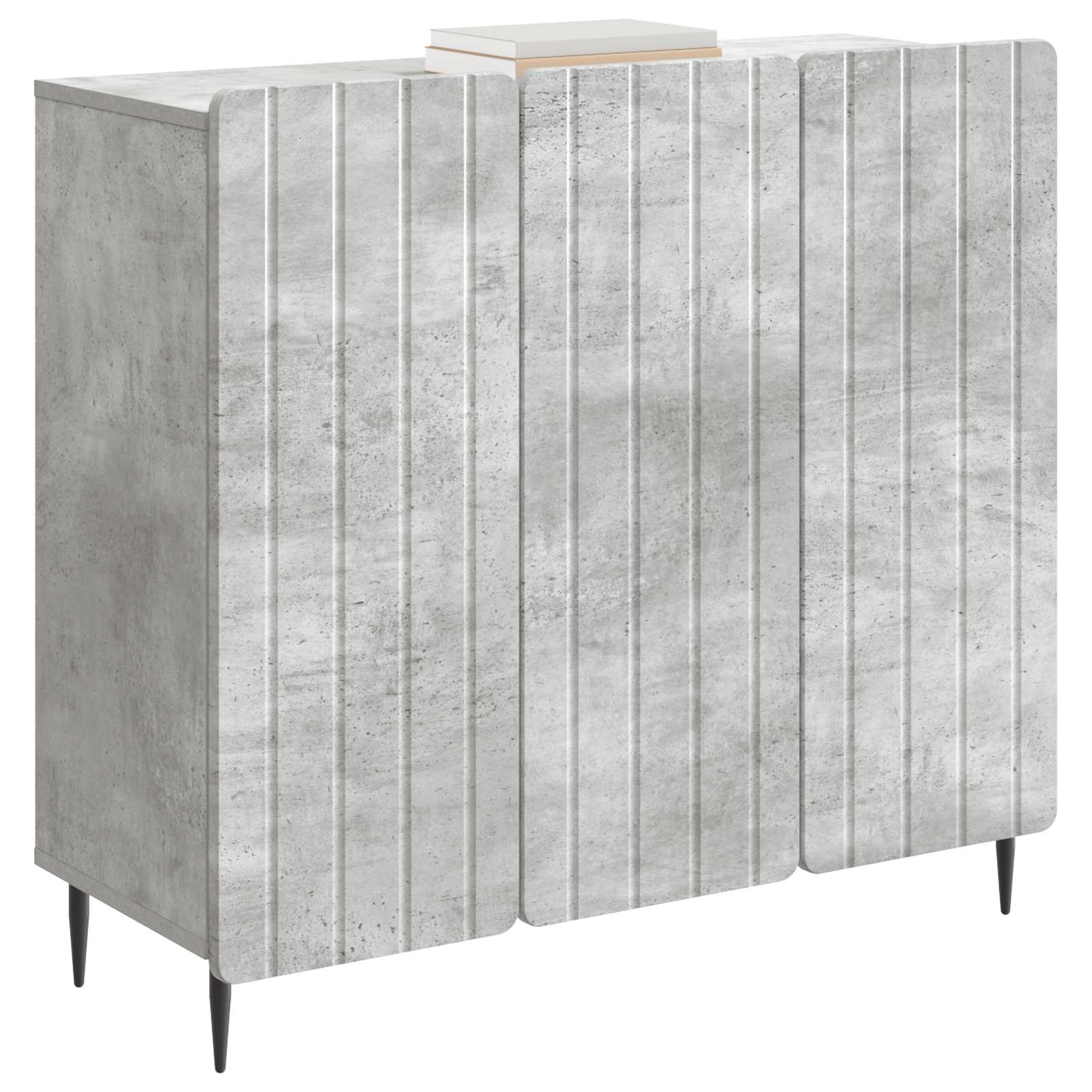 Buffet Gris béton 89 x 34,5 x 82 cm Bois d'ingénierie - XIOS
