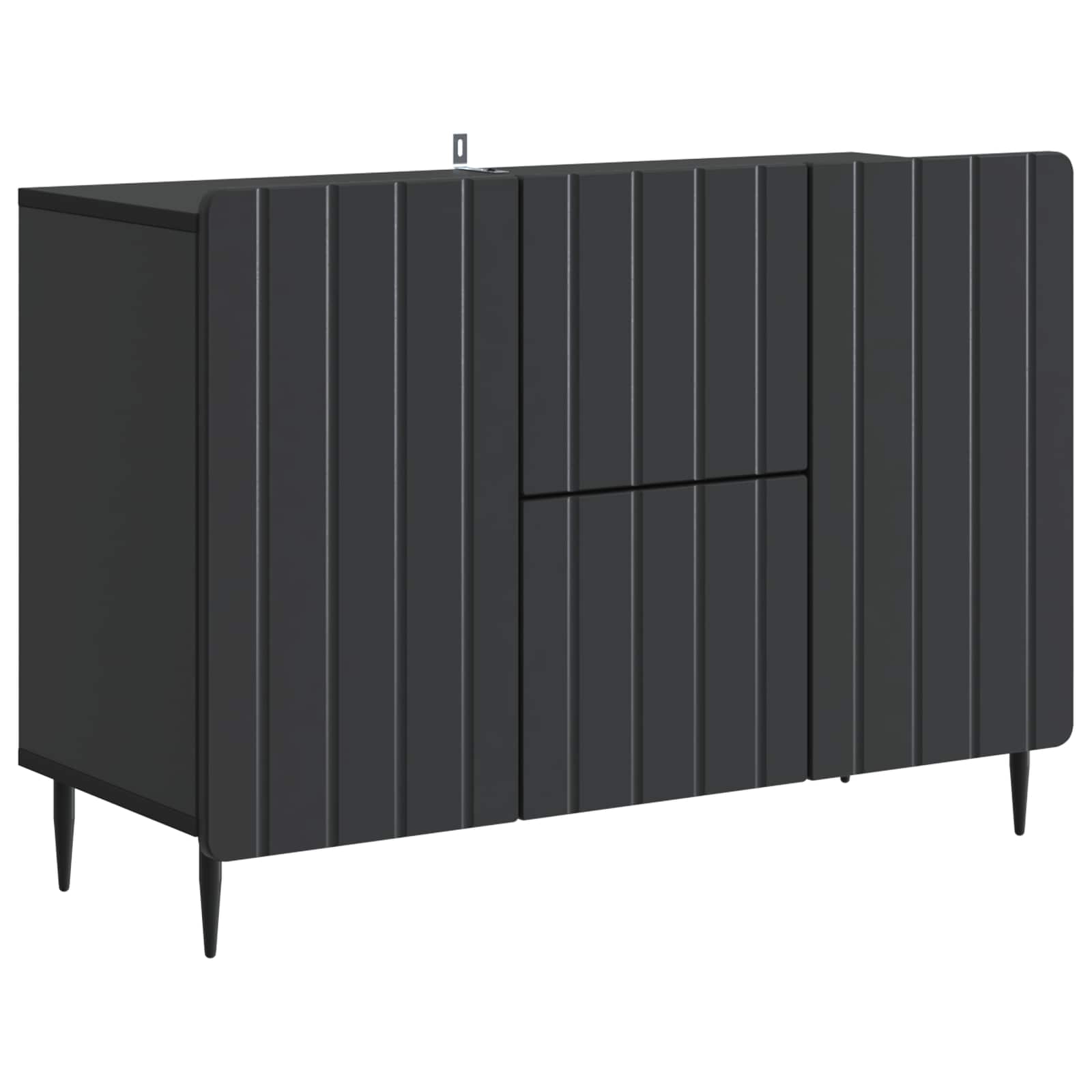 Buffet avec tiroir Noir 89 x 34,5 x 62 cm Bois d'ingénierie - XIOS