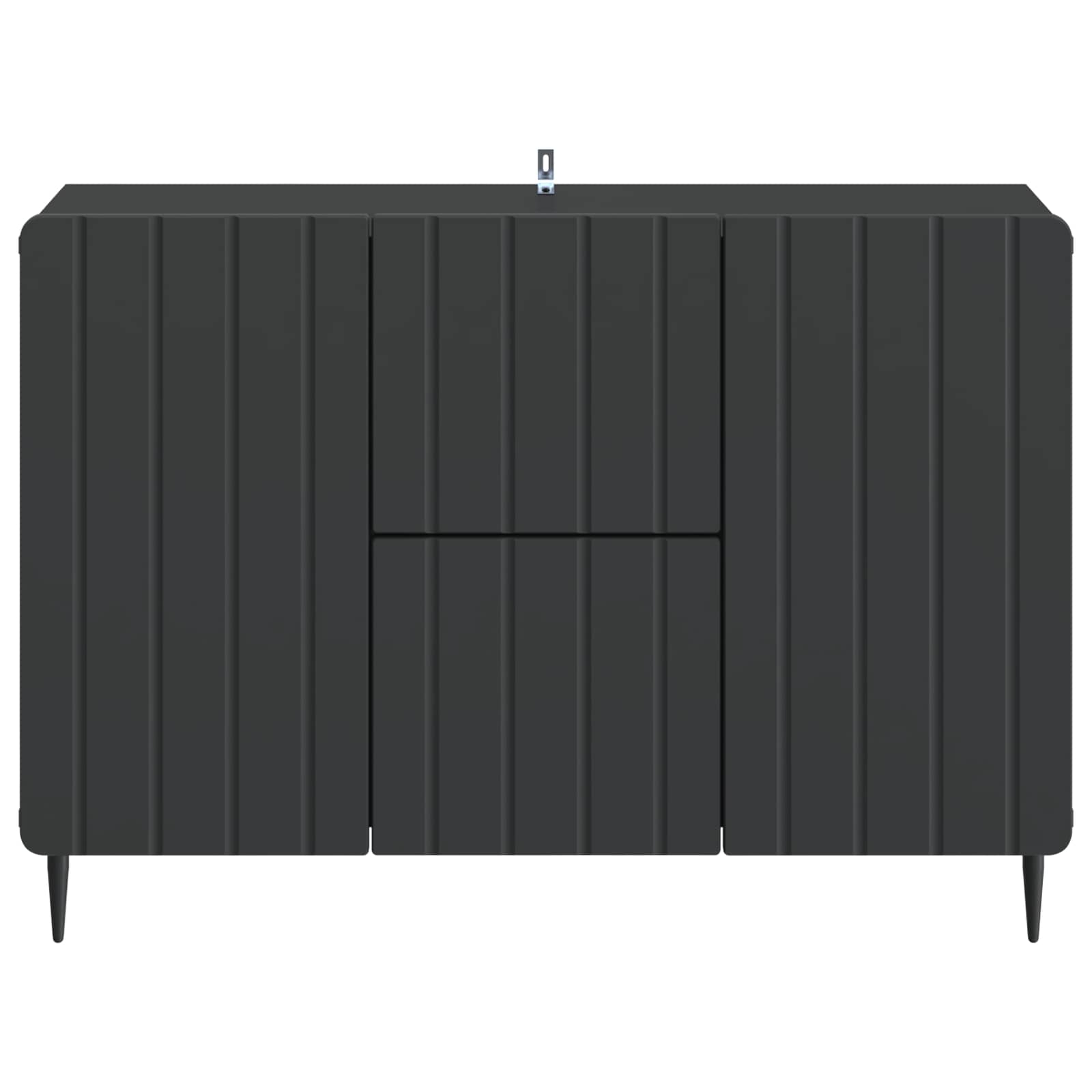 Buffet avec tiroir Noir 89 x 34,5 x 62 cm Bois d'ingénierie - XIOS
