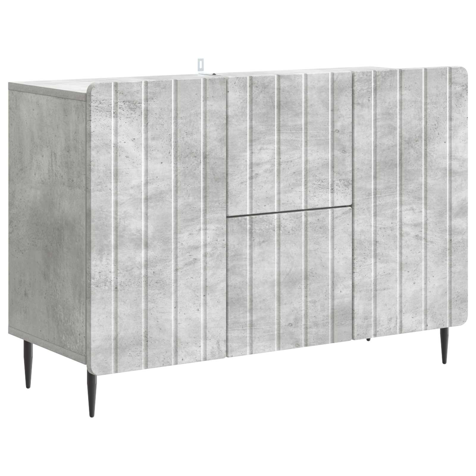 Buffet Gris béton 89 x 34,5 x 62 cm Bois d'ingénierie - XIOS