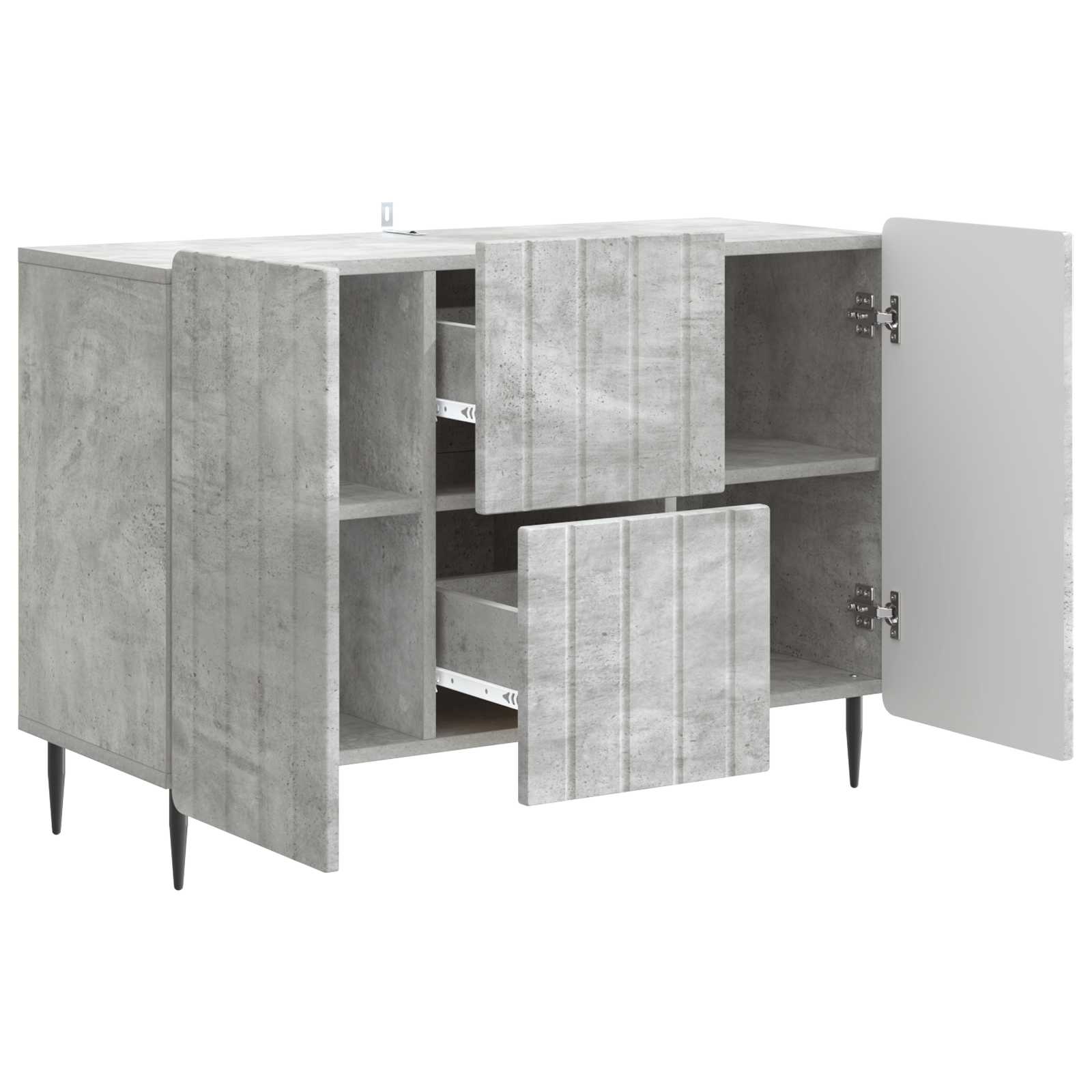 Buffet Gris béton 89 x 34,5 x 62 cm Bois d'ingénierie - XIOS