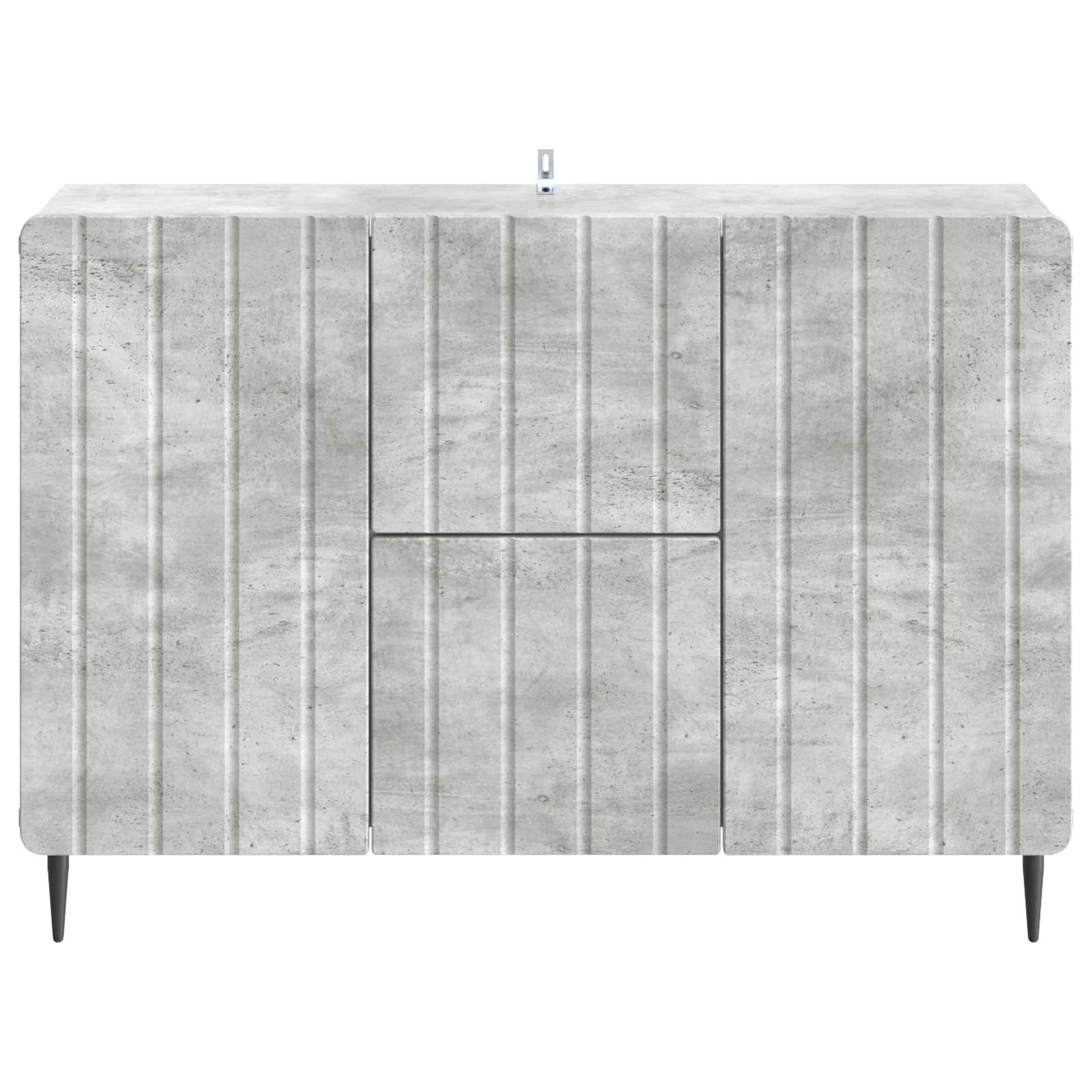 Buffet Gris béton 89 x 34,5 x 62 cm Bois d'ingénierie - XIOS
