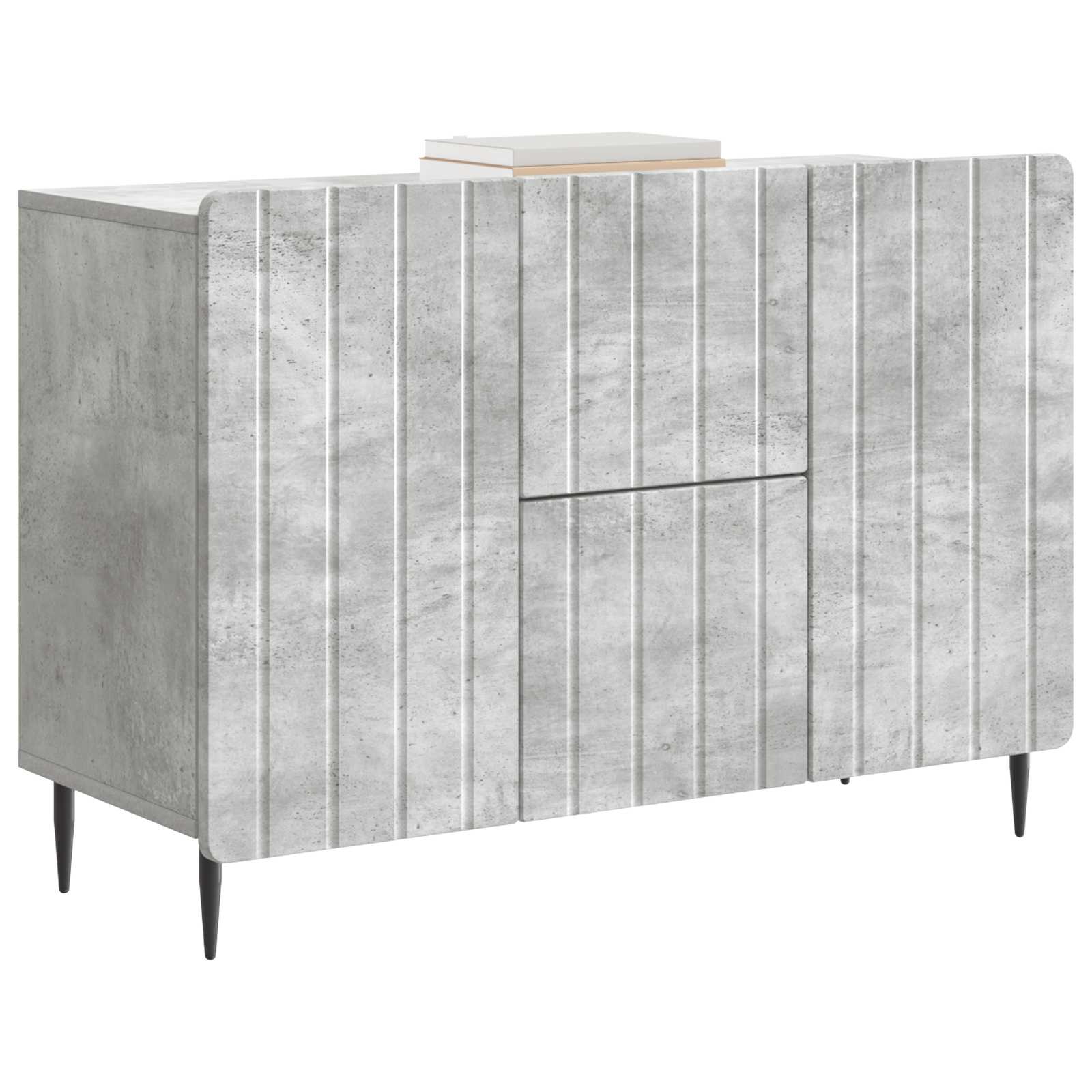 Buffet Gris béton 89 x 34,5 x 62 cm Bois d'ingénierie - XIOS