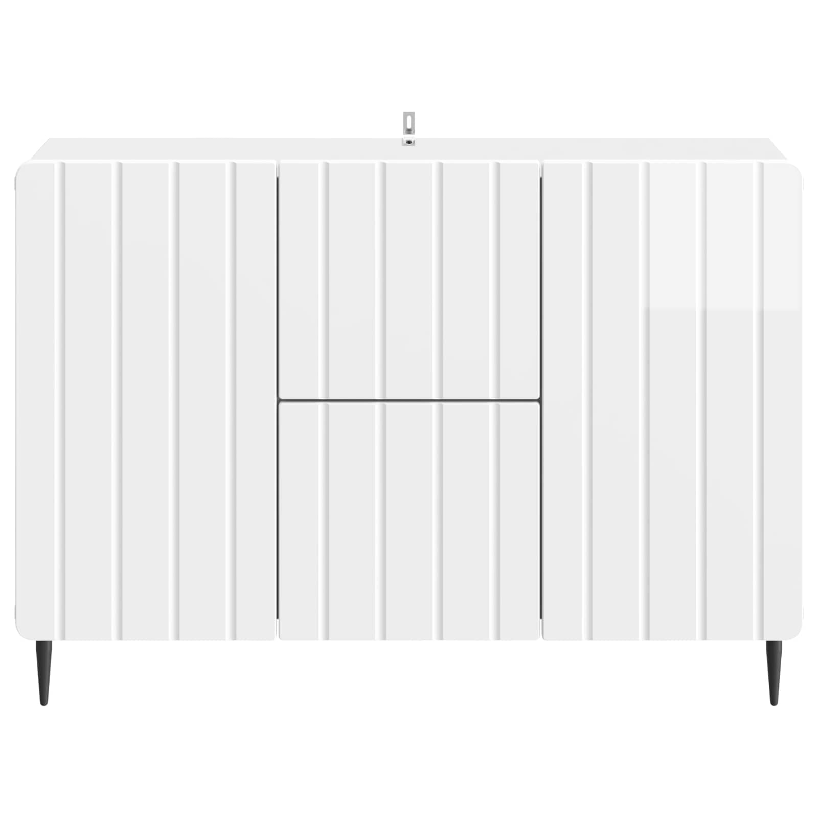 Buffet Blanc brillant 89 x 34,5 x 62 cm Bois d'ingénierie - XIOS