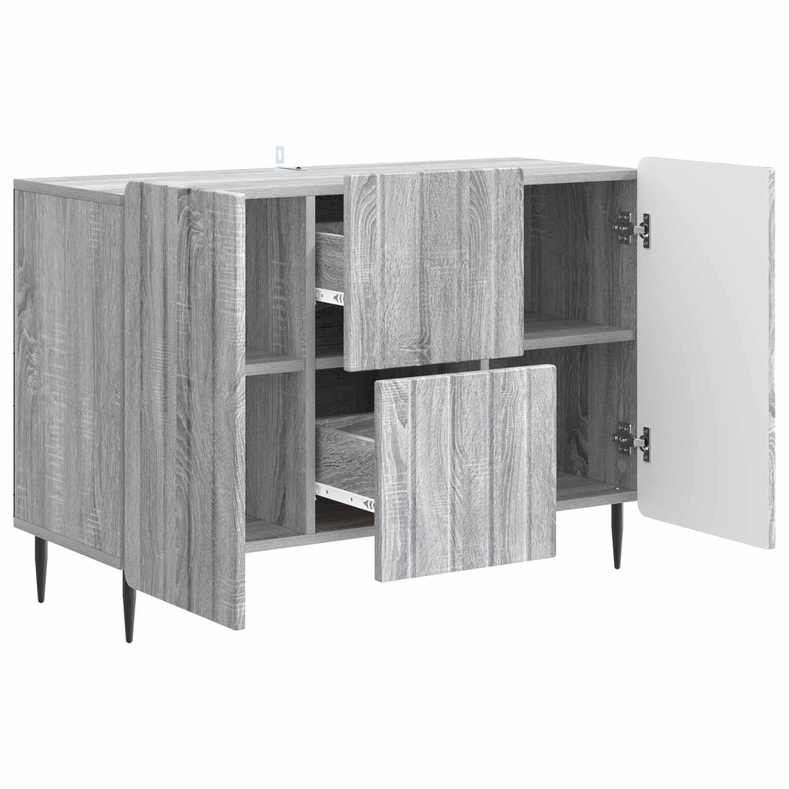 Buffet Sonoma gris 89 x 34,5 x 62 cm Bois d'ingénierie - XIOS