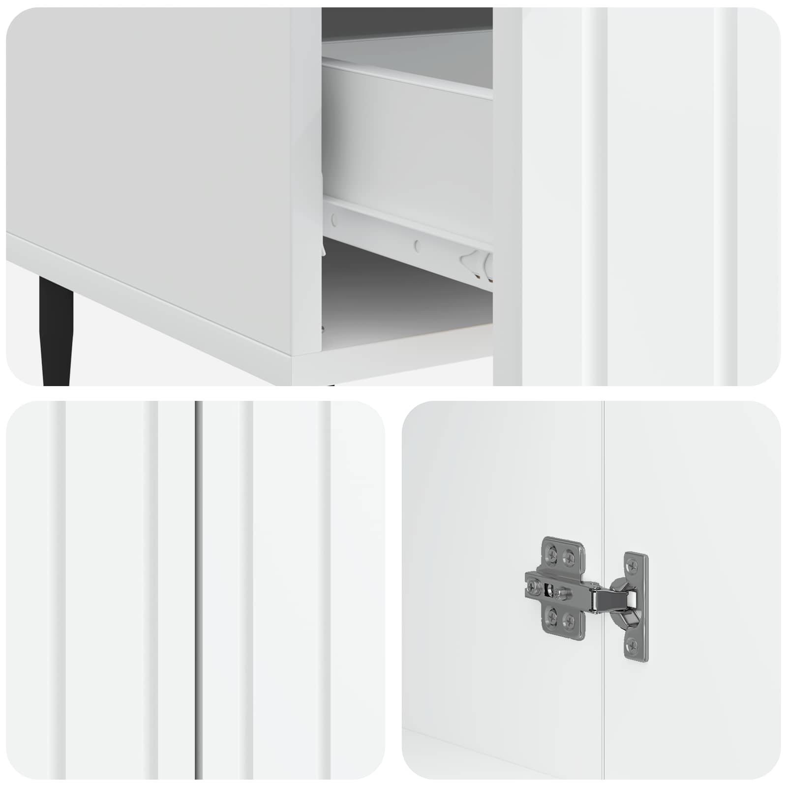 Buffet avec tiroir Blanc 66 x 34,5 x 97 cm Bois d'ingénierie - XIOS