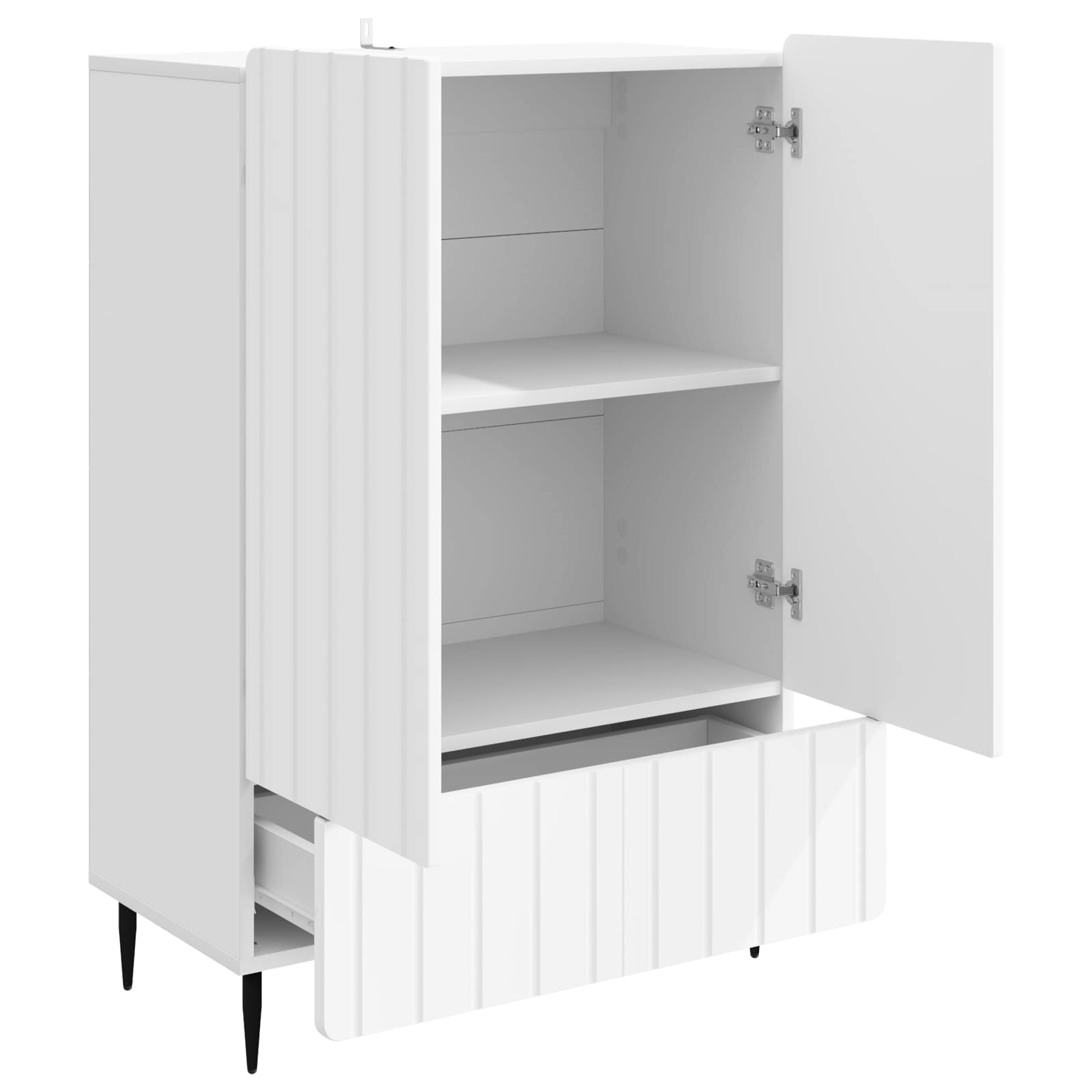 Buffet avec tiroir Blanc 66 x 34,5 x 97 cm Bois d'ingénierie - XIOS