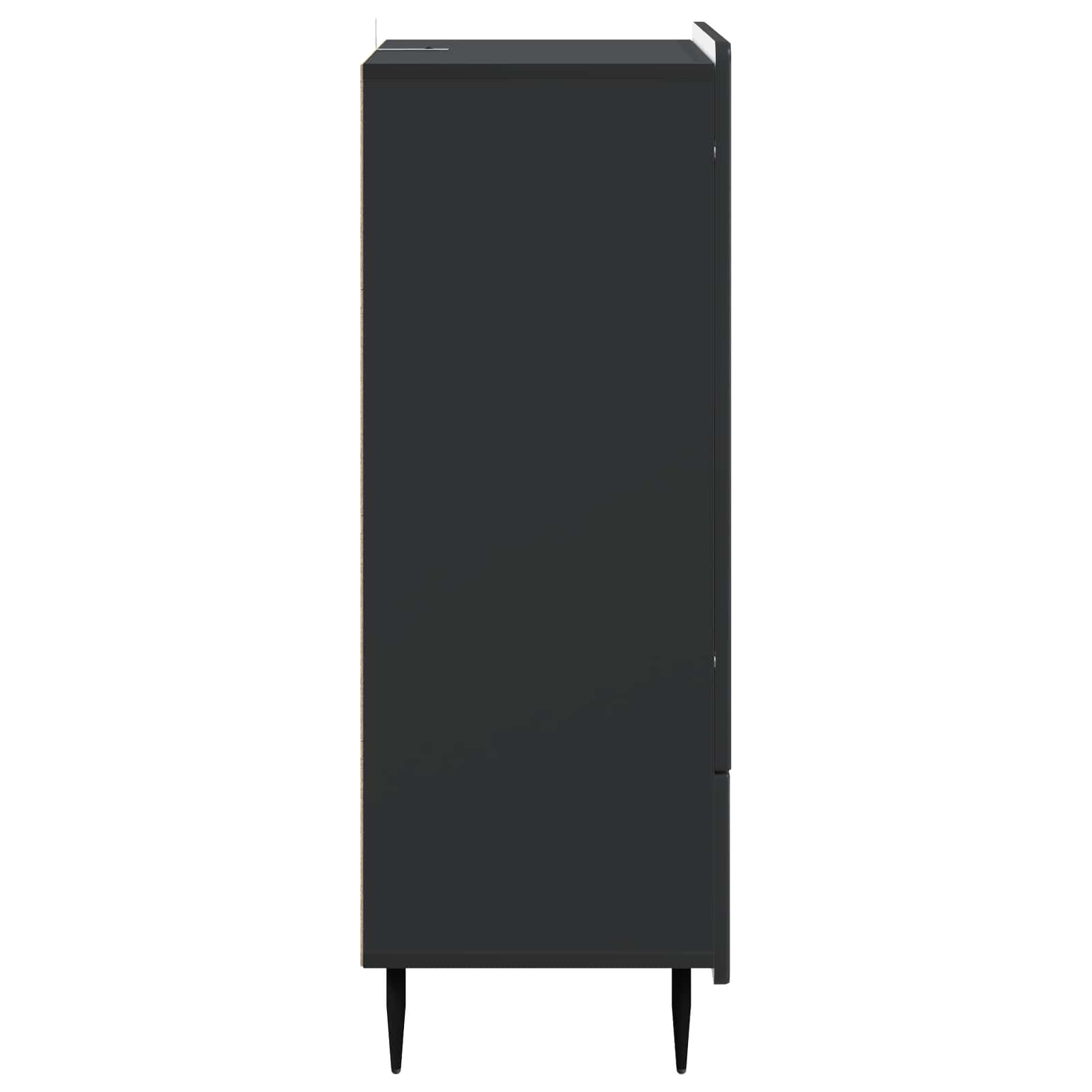Buffet avec tiroir Noir 66 x 34,5 x 97 cm Bois d'ingénierie - XIOS