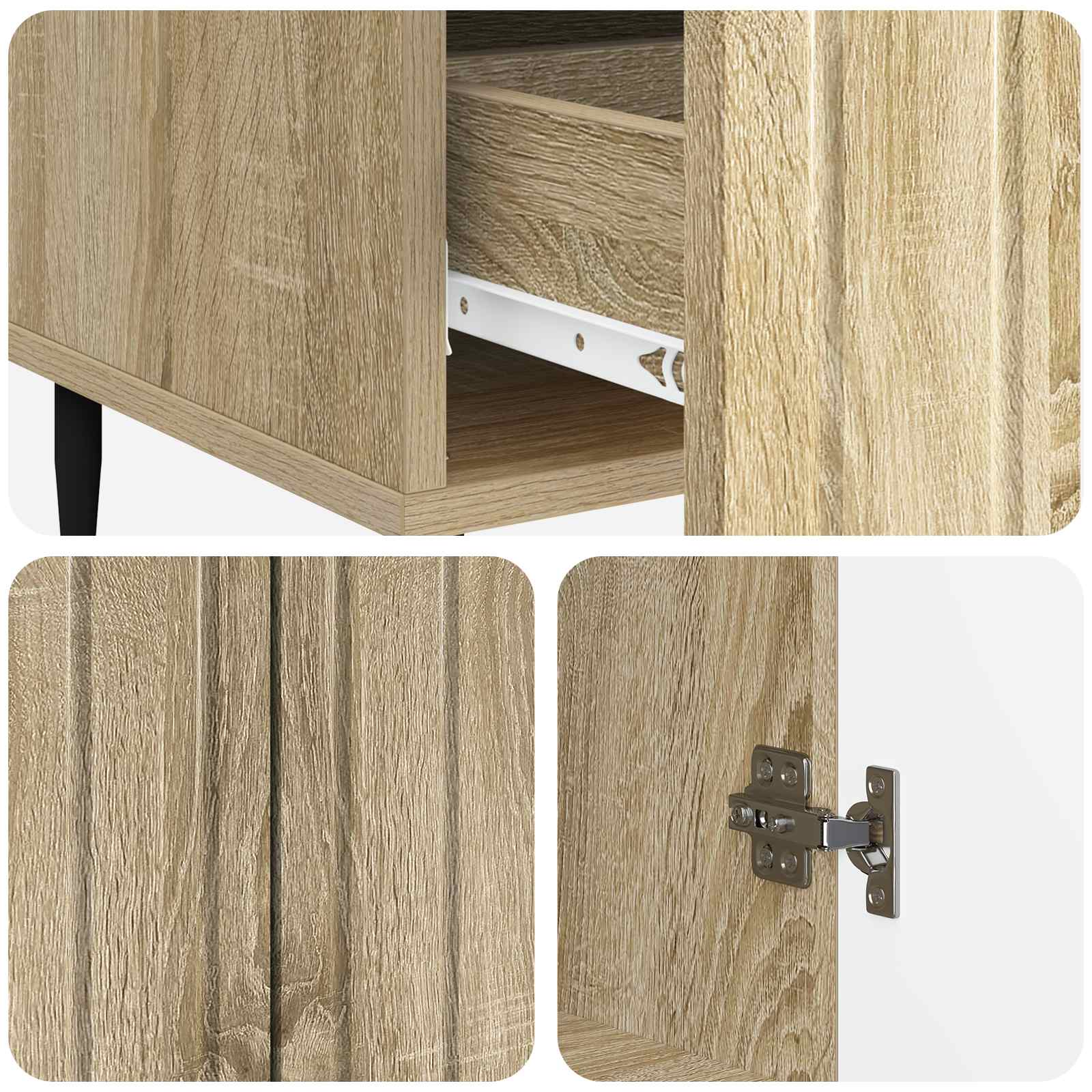 Buffet Chêne Sonoma 66 x 34,5 x 97 cm Bois d'ingénierie - XIOS