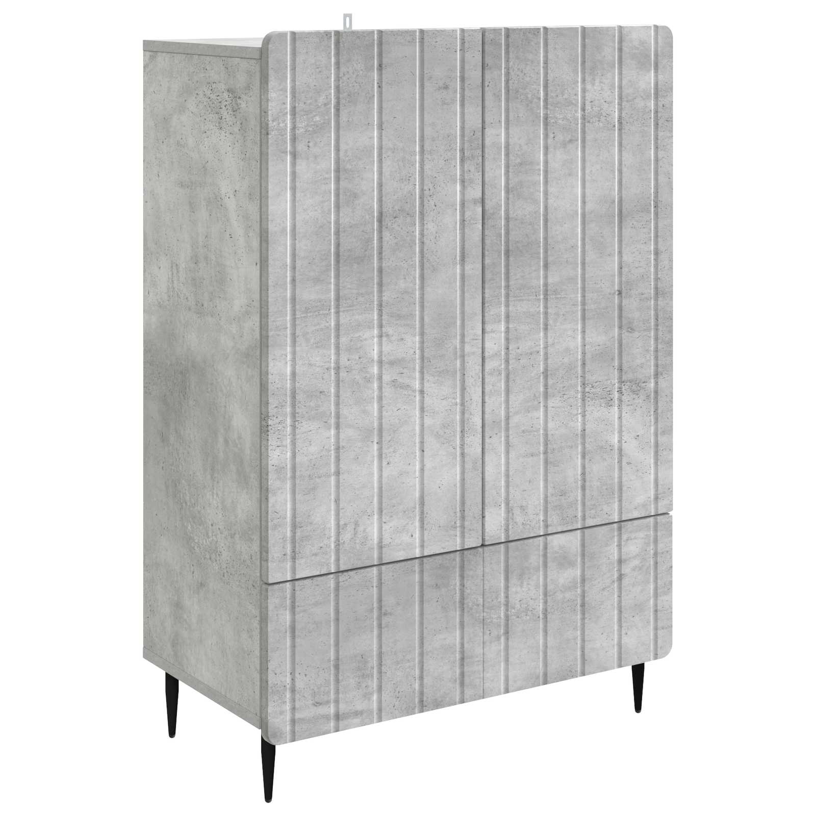 Buffet Gris béton 66 x 34,5 x 97 cm Bois d'ingénierie - XIOS