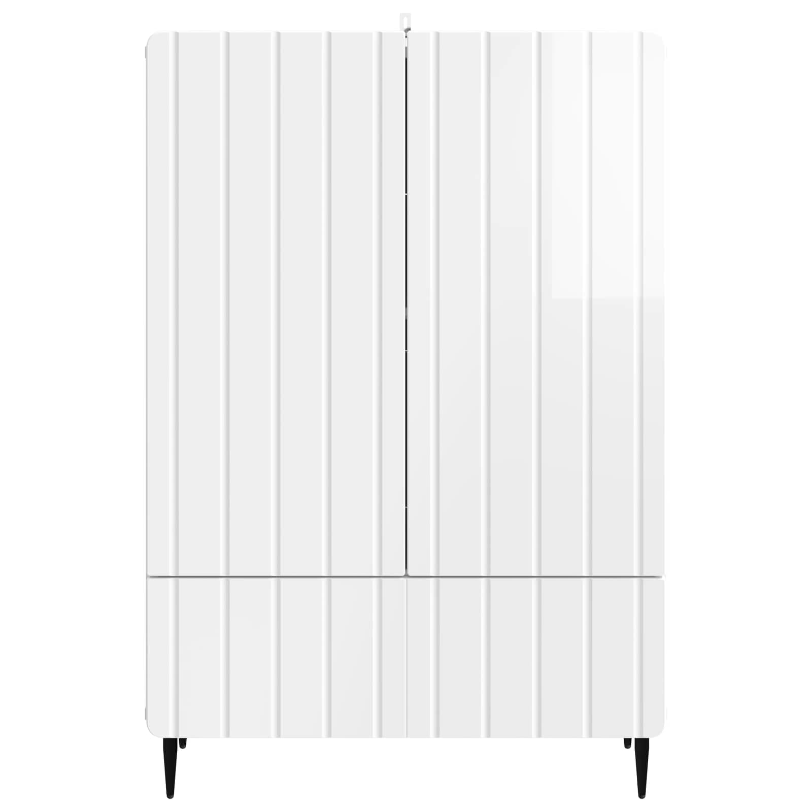 Buffet Blanc brillant 66 x 34,5 x 97 cm Bois d'ingénierie - XIOS