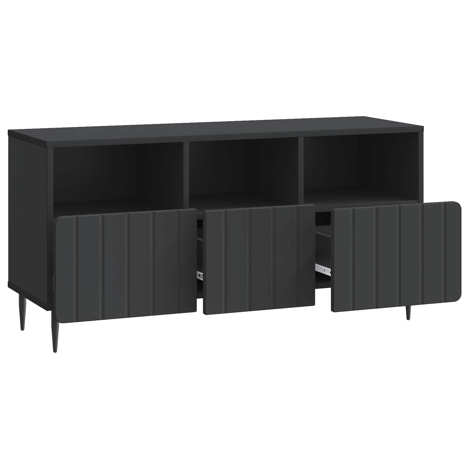 Meuble TV avec tiroir Noir 102 x 34,5 x 50 cm Bois d'ingénierie - XIOS