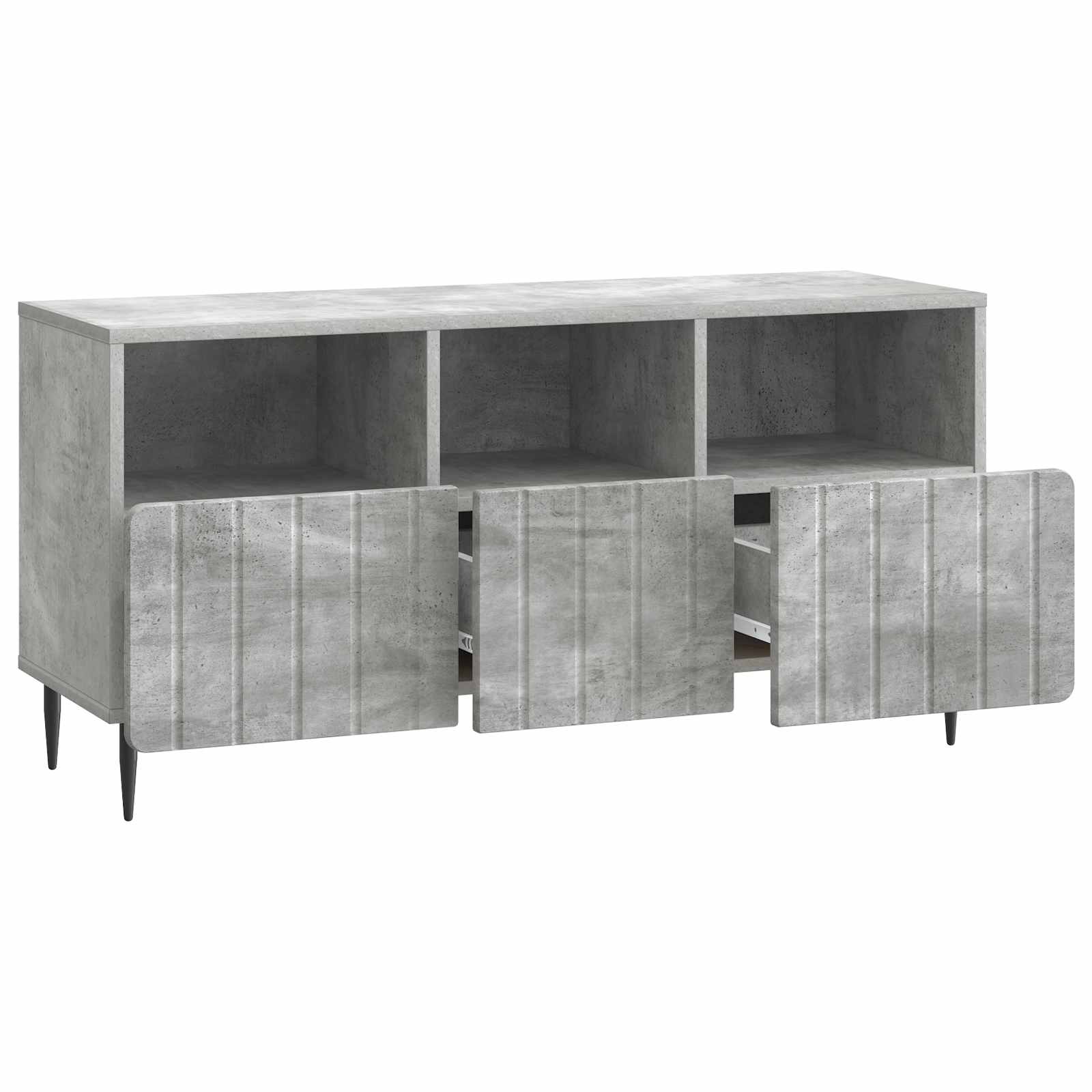 Meuble TV Gris béton 102 x 34,5 x 50 cm Bois d'ingénierie - XIOS