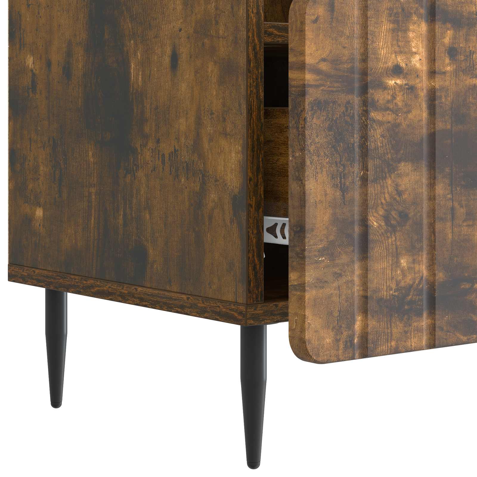 Meuble TV Chêne fumé 102 x 34,5 x 50 cm Bois d'ingénierie - XIOS