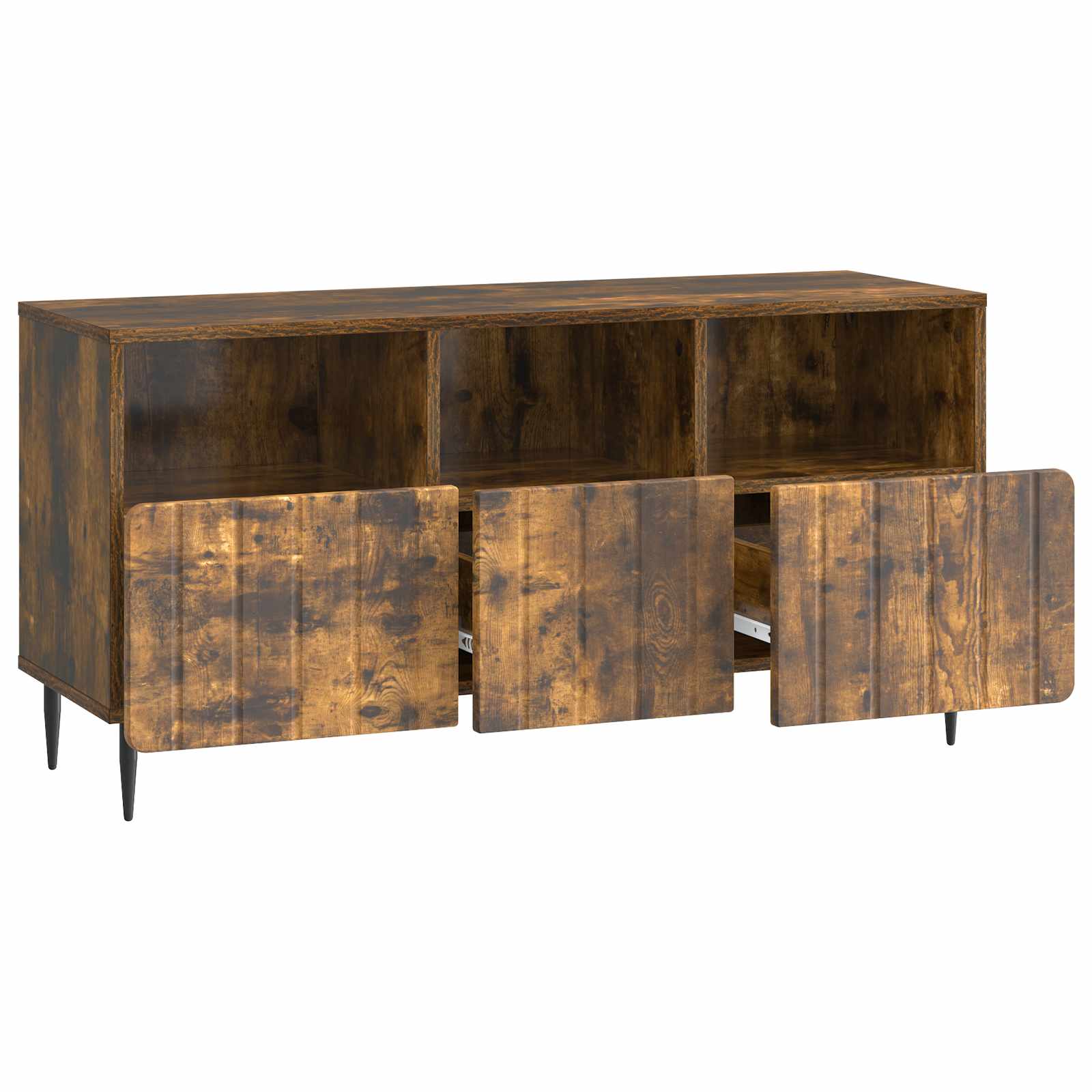 Meuble TV Chêne fumé 102 x 34,5 x 50 cm Bois d'ingénierie - XIOS