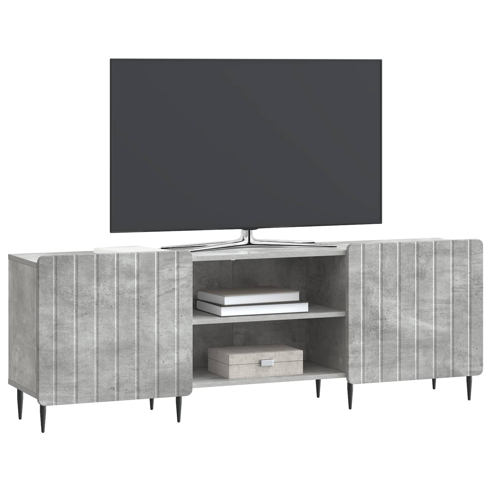 Meuble TV Gris béton 150 x 31 x 52 cm Bois d'ingénierie - XIOS