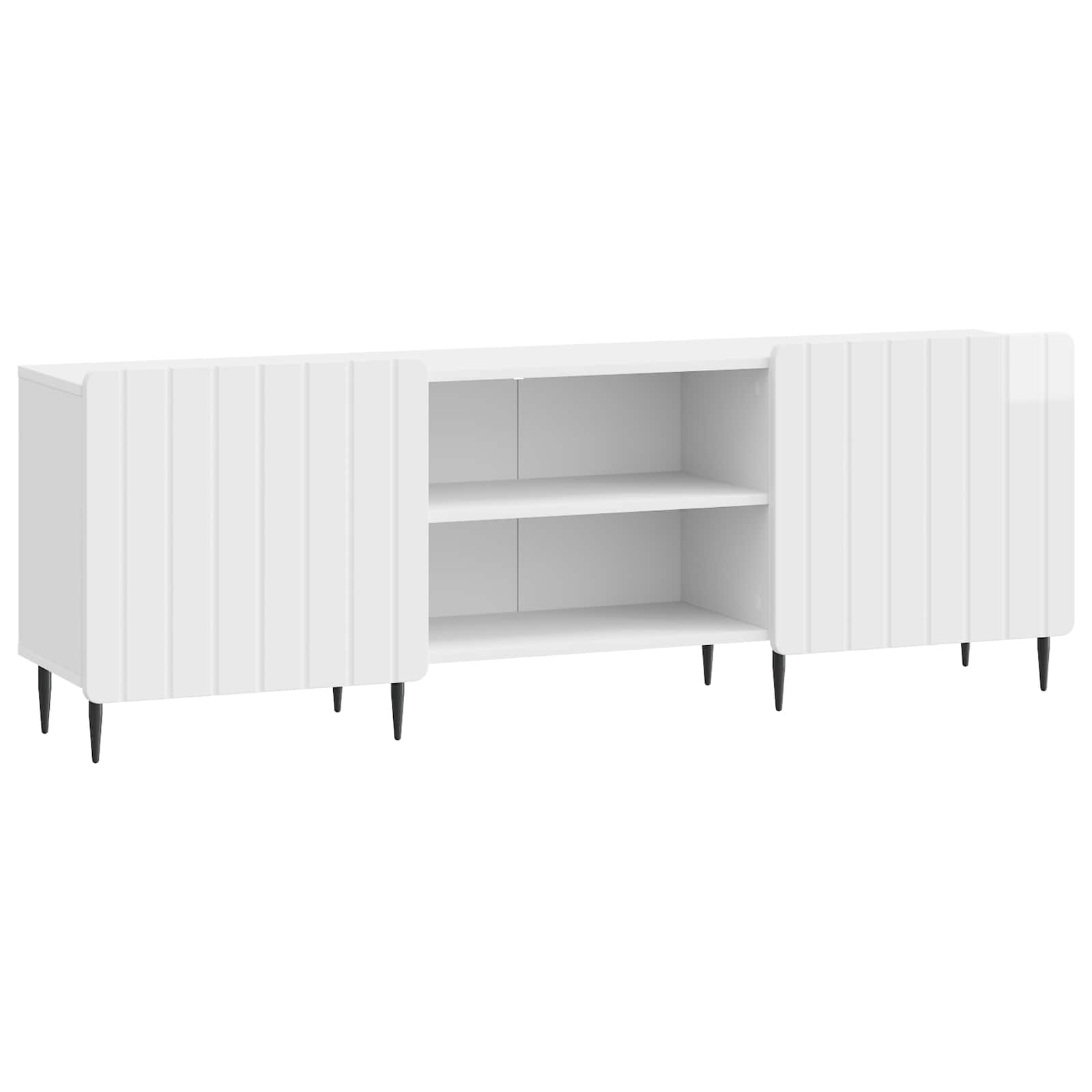 Meuble TV Blanc brillant 150 x 31 x 52 cm Bois d'ingénierie - XIOS