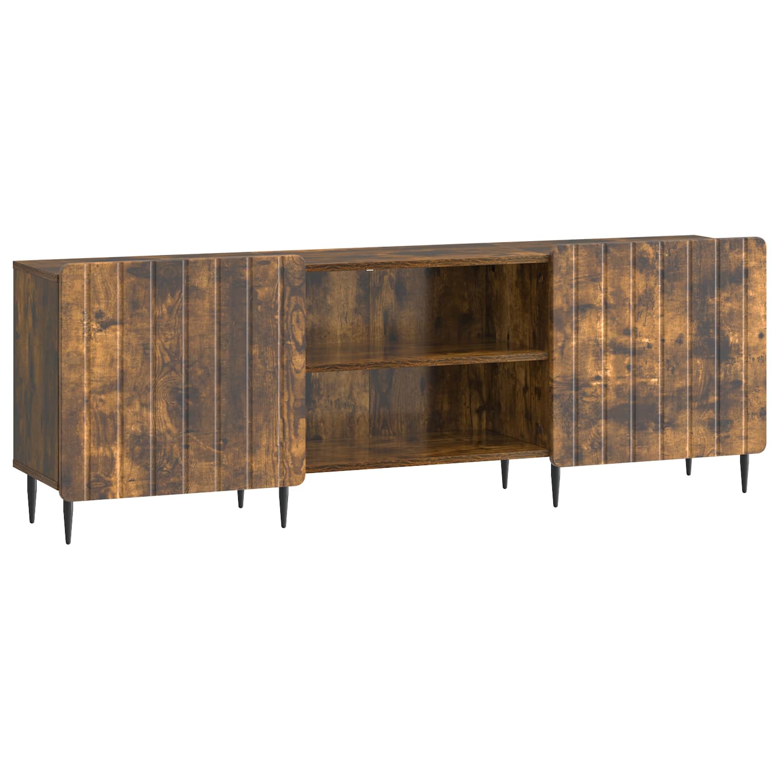 Meuble TV Chêne fumé 150 x 31 x 52 cm Bois d'ingénierie - XIOS