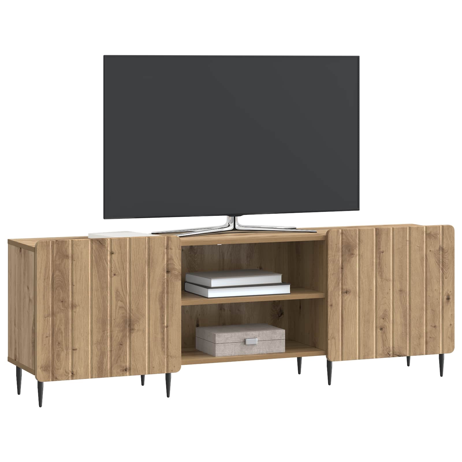 Meuble TV Chêne artisanal 150 x 31 x 52 cm Bois d'ingénierie - XIOS