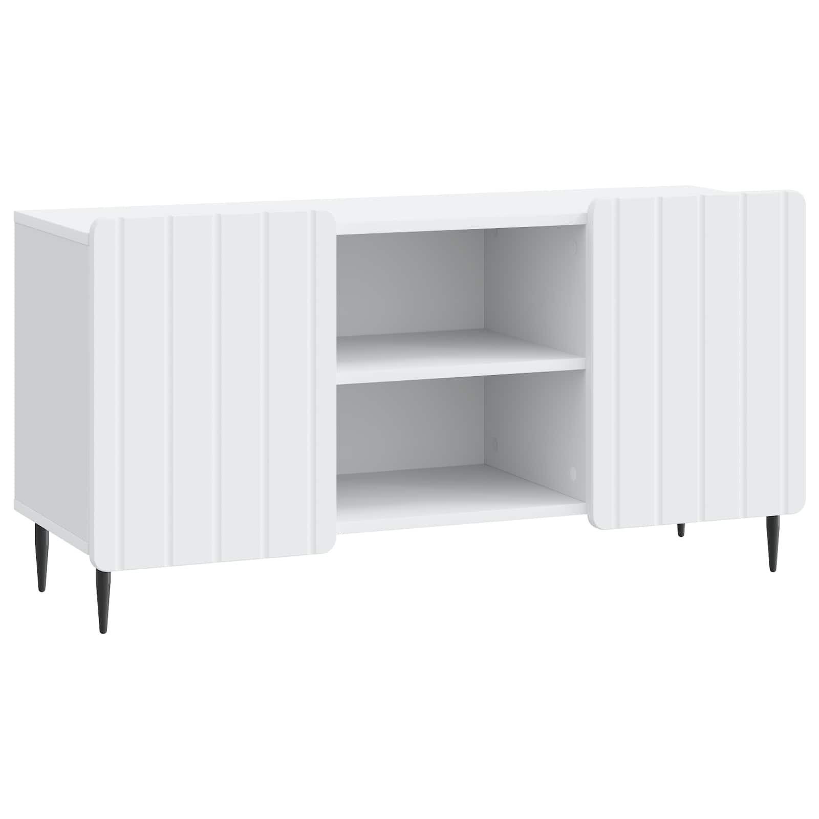 Meuble TV Blanc 102 x 34,5 x 52 cm Bois d'ingénierie - XIOS
