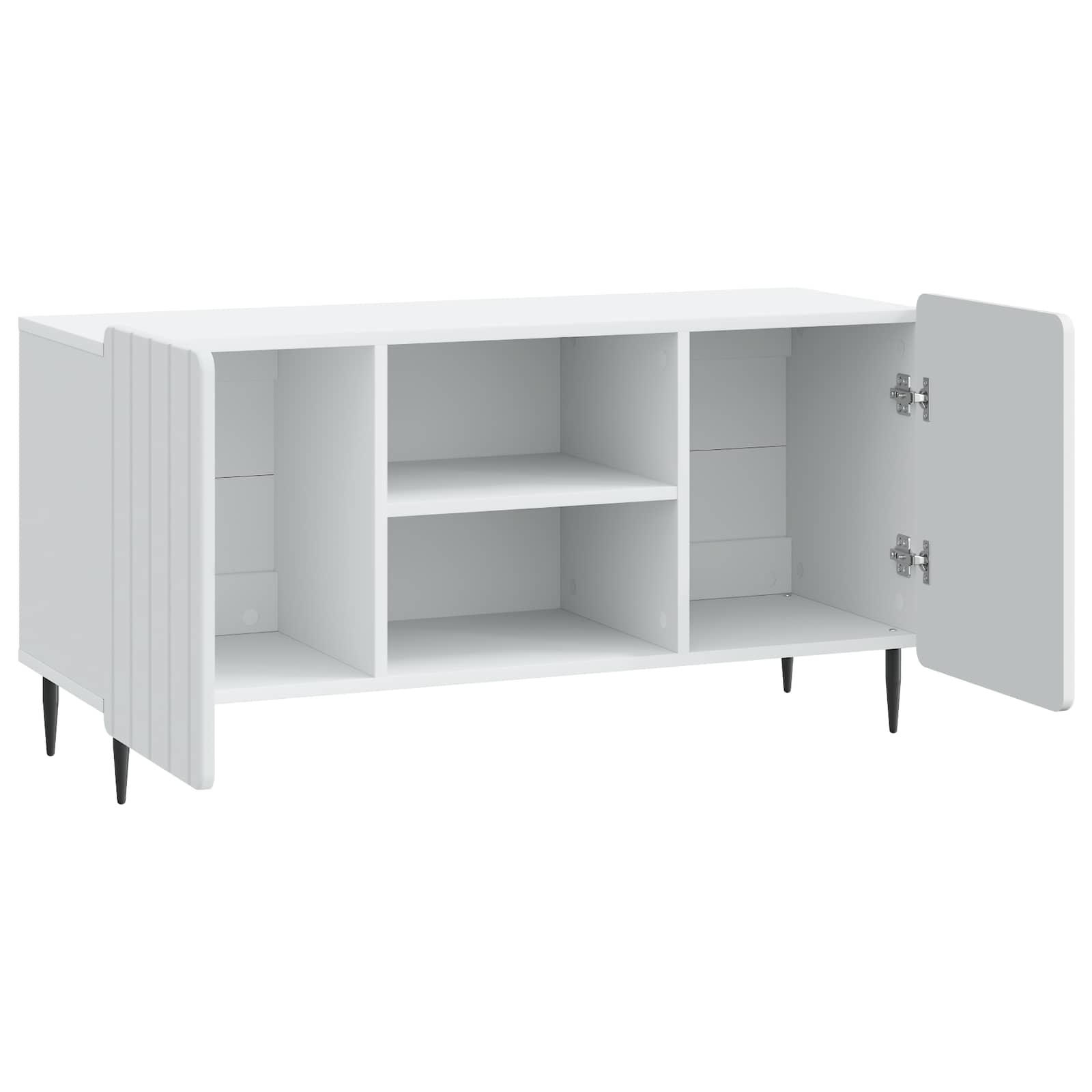 Meuble TV Blanc 102 x 34,5 x 52 cm Bois d'ingénierie - XIOS