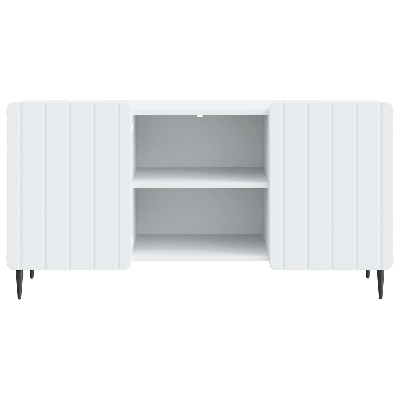 Meuble TV Blanc 102 x 34,5 x 52 cm Bois d'ingénierie - XIOS