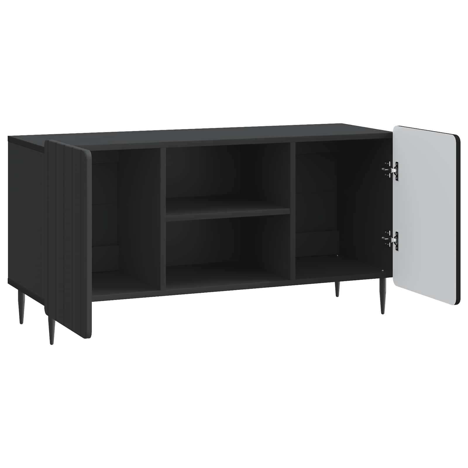 Meuble TV Noir 102 x 34,5 x 52 cm Bois d'ingénierie - XIOS