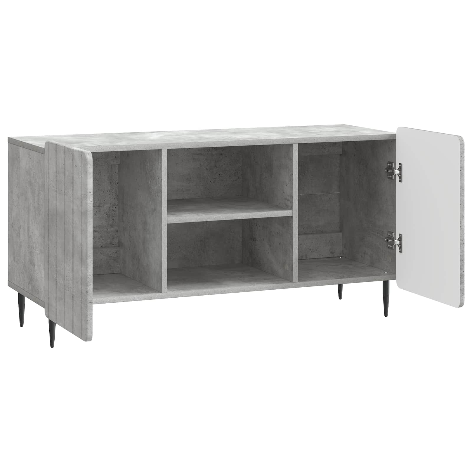 Meuble TV Gris béton 102 x 34,5 x 52 cm Bois d'ingénierie - XIOS