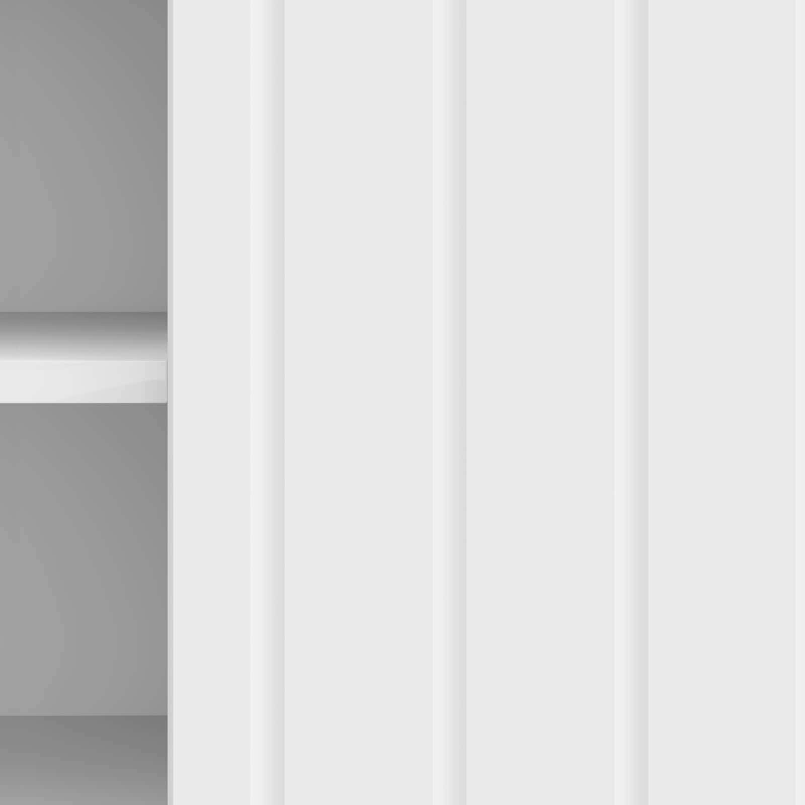 Meuble TV Blanc brillant 102 x 34,5 x 52 cm Bois d'ingénierie - XIOS