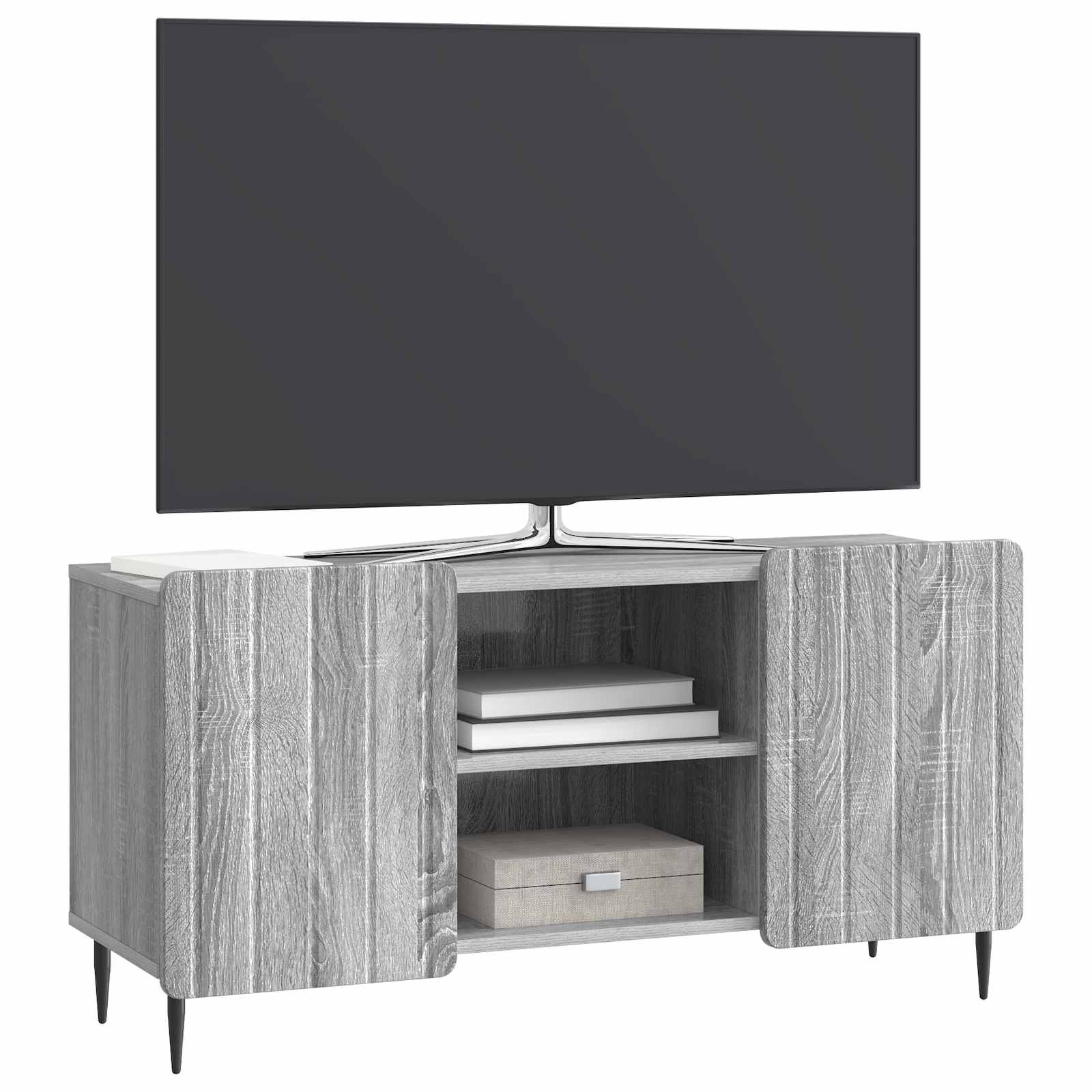 Meuble TV Sonoma gris 102 x 34,5 x 52 cm Bois d'ingénierie - XIOS
