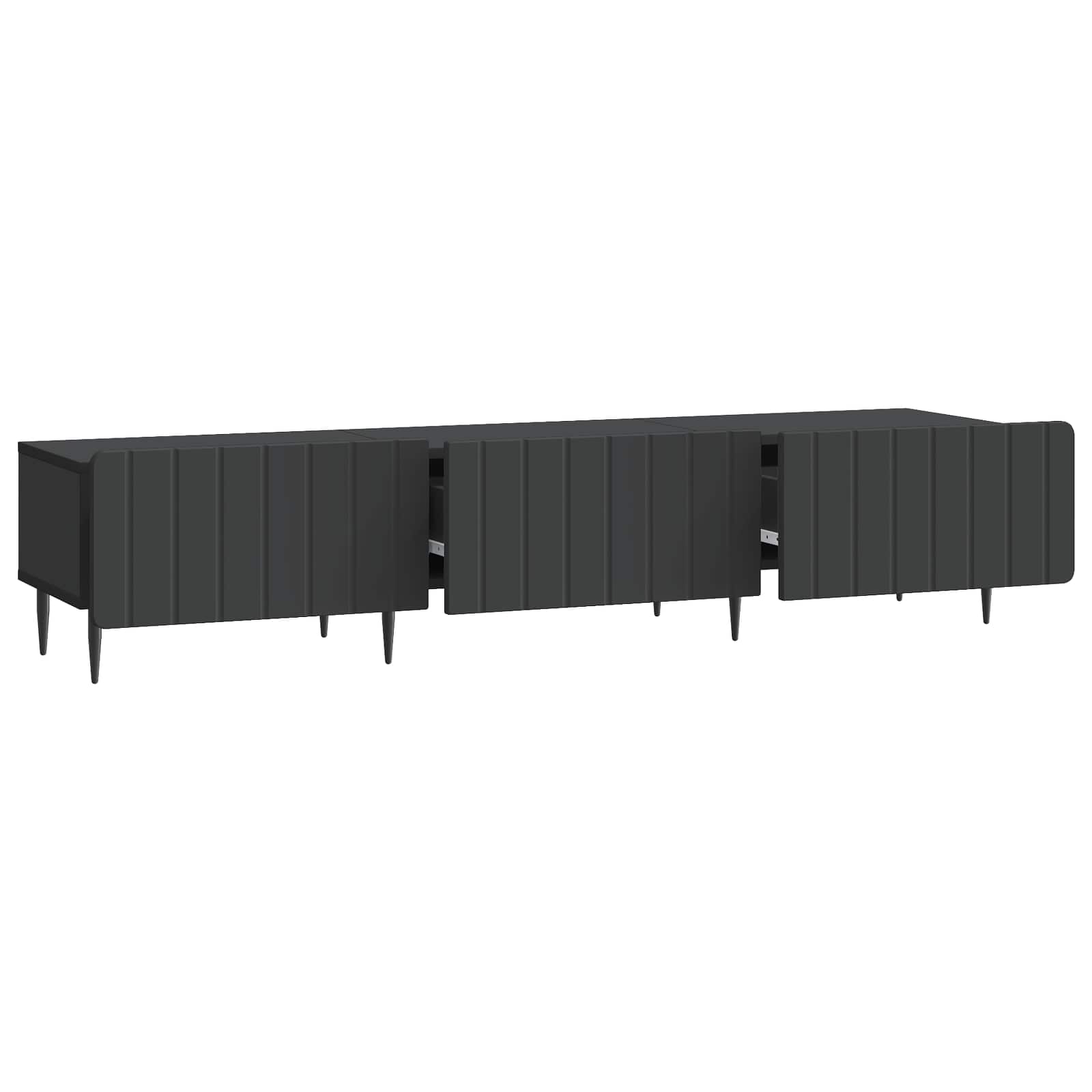 Meuble TV avec tiroir Noir 147 x 34,5 x 32 cm Bois d'ingénierie - XIOS