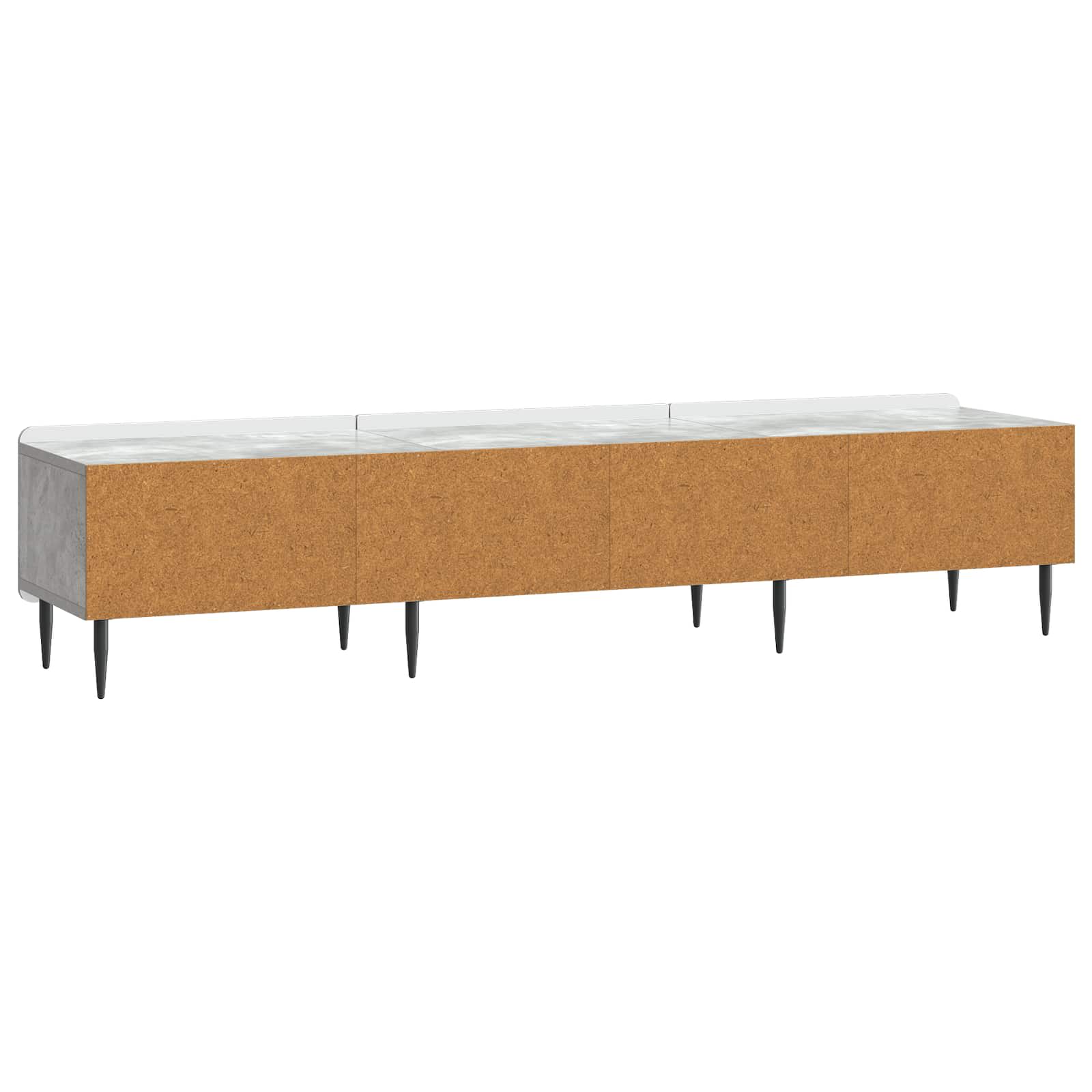 Meuble TV Gris béton 147 x 34,5 x 32 cm Bois d'ingénierie - XIOS