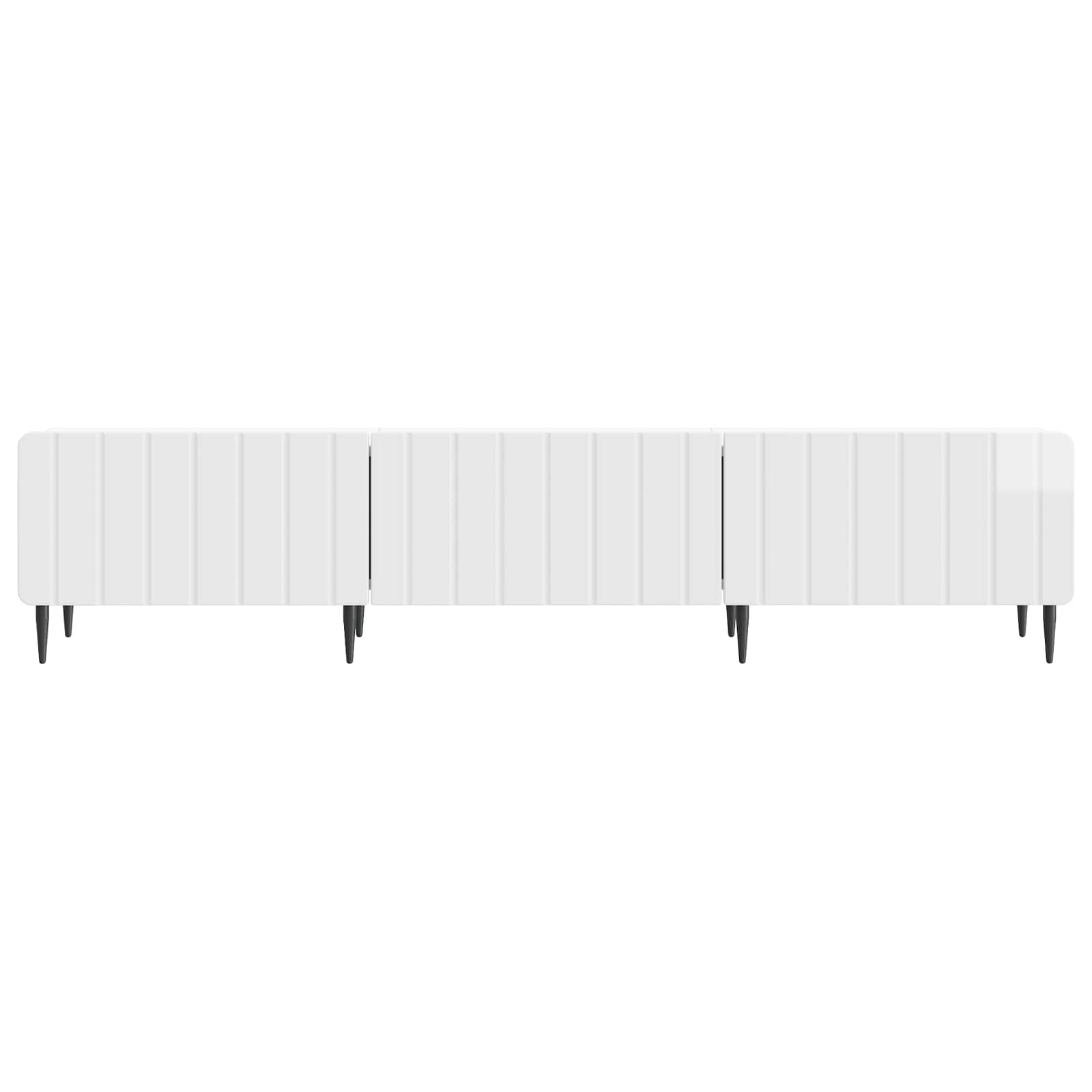 Meuble TV Blanc brillant 147 x 34,5 x 32 cm Bois d'ingénierie - XIOS