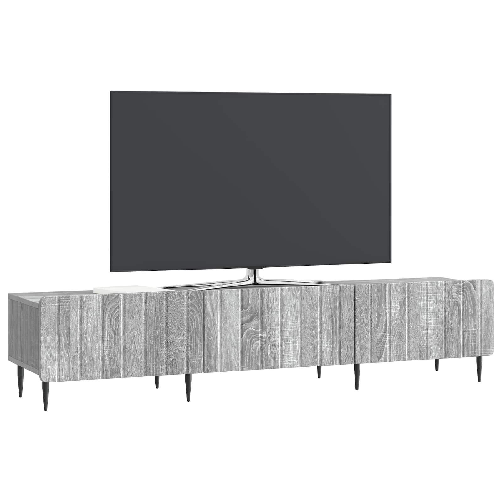 Meuble TV Sonoma gris 147 x 34,5 x 32 cm Bois d'ingénierie - XIOS