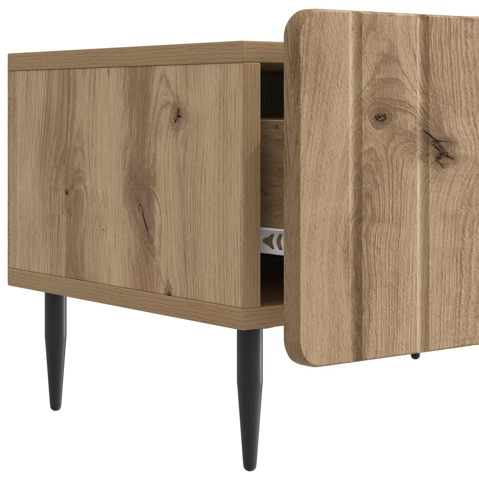 Meuble TV Chêne artisanal 147 x 34,5 x 32 cm Bois d'ingénierie - XIOS