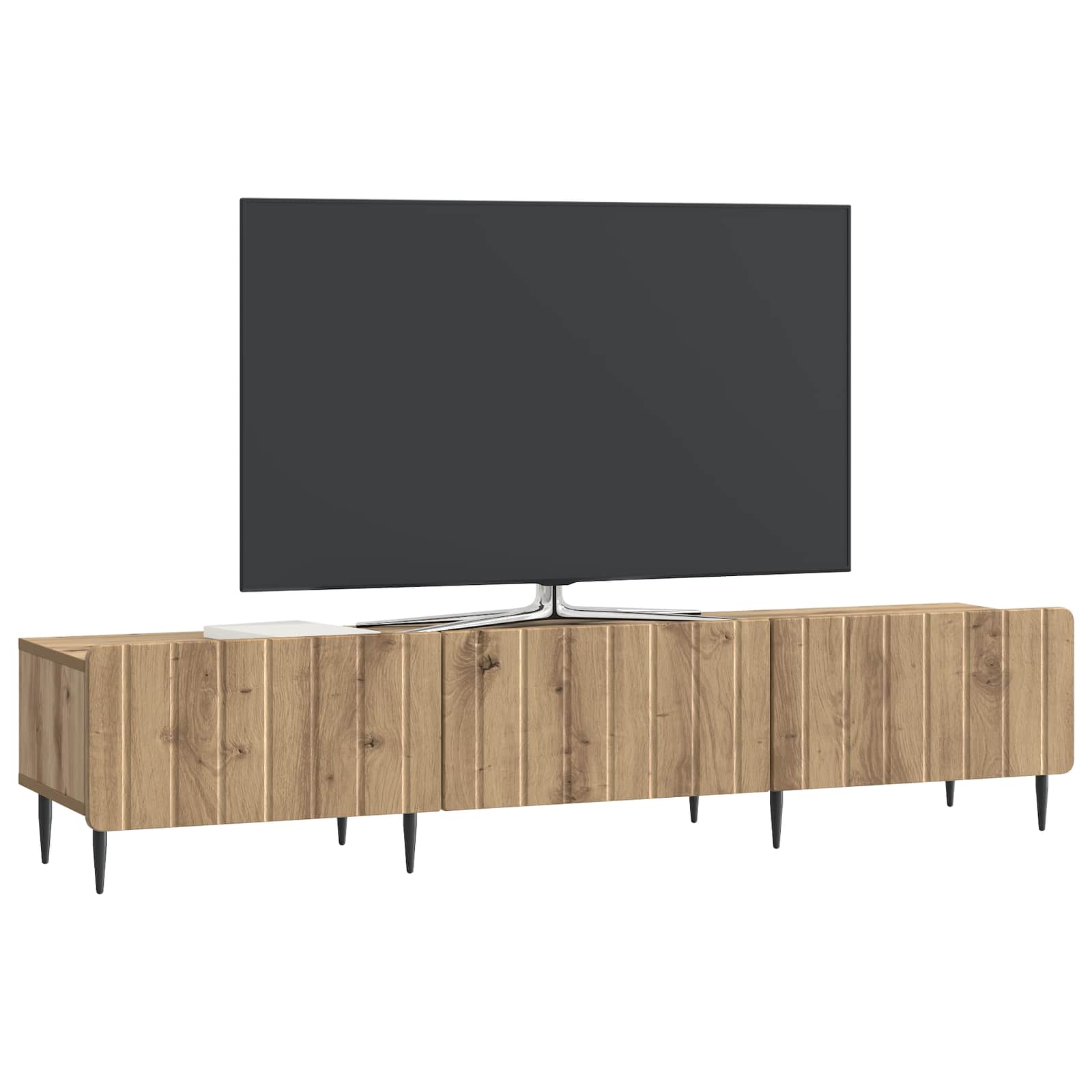 Meuble TV Chêne artisanal 147 x 34,5 x 32 cm Bois d'ingénierie - XIOS