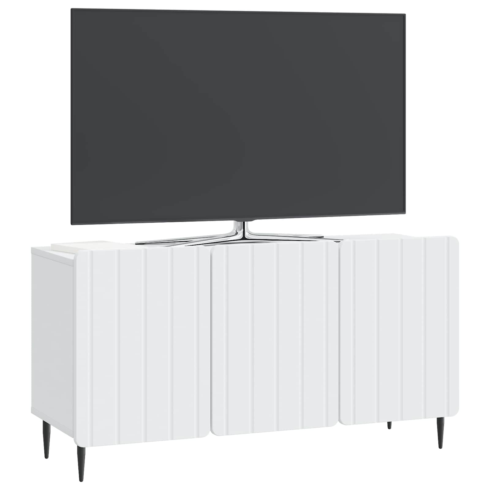 Meuble TV Blanc 99 x 34,5 x 52 cm Bois d'ingénierie - XIOS