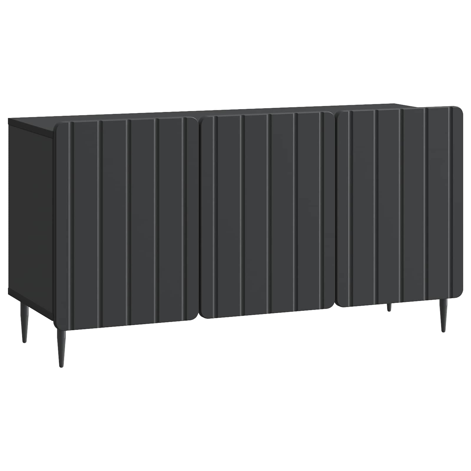 Meuble TV Noir 99 x 34,5 x 52 cm Bois d'ingénierie - XIOS
