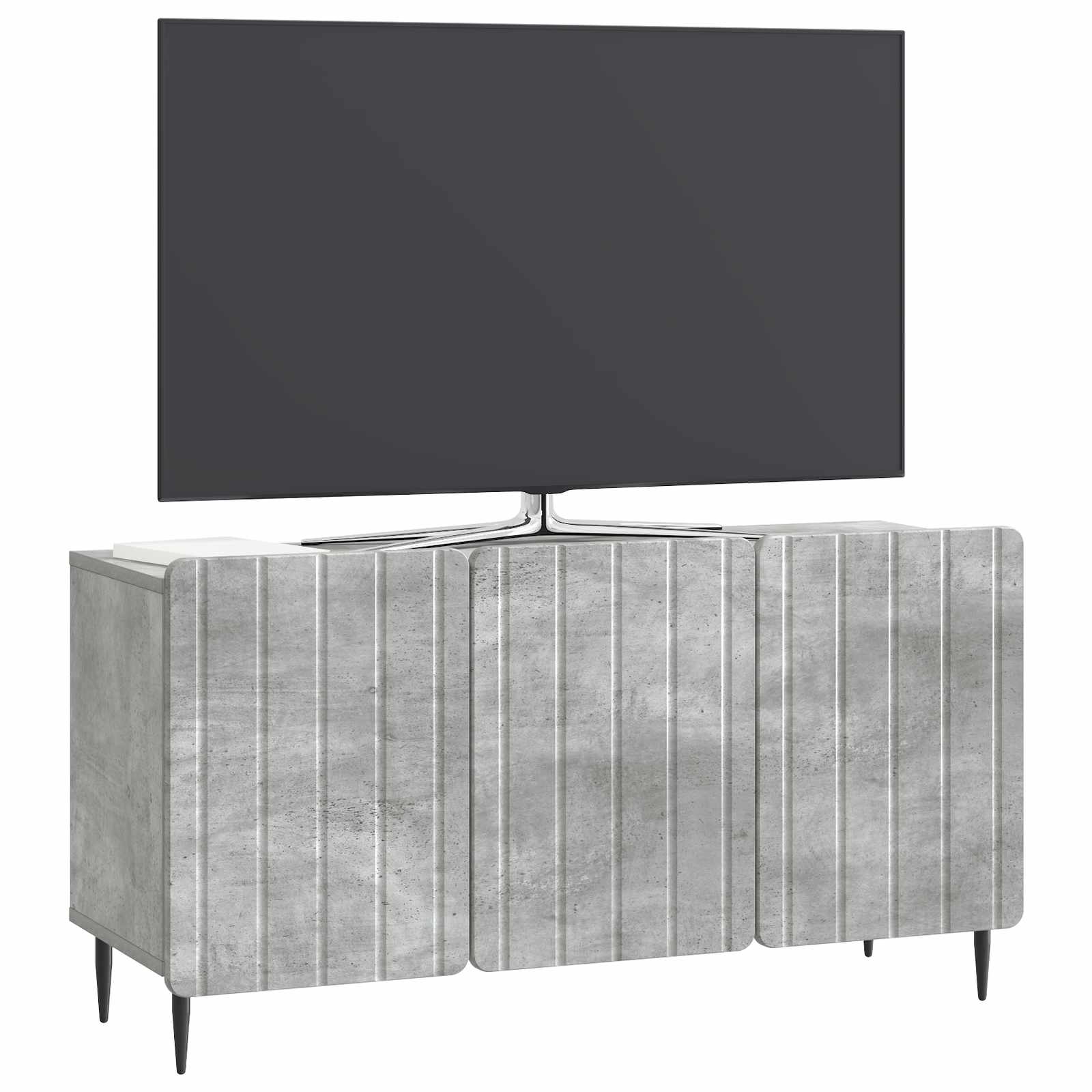 Meuble TV Gris béton 99 x 34,5 x 52 cm Bois d'ingénierie - XIOS