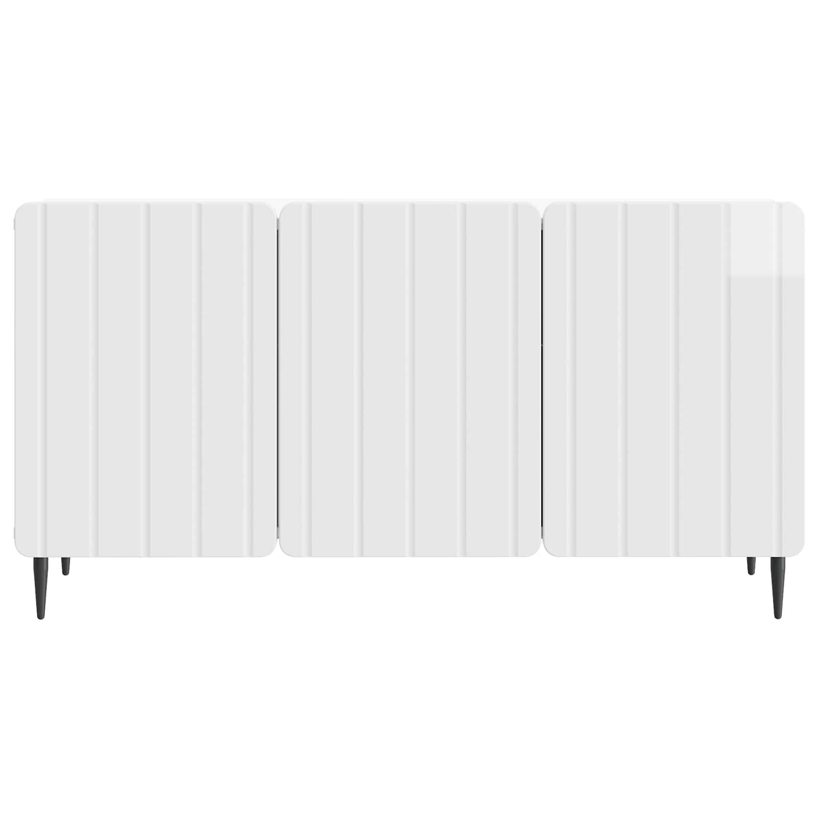 Meuble TV Blanc brillant 99 x 34,5 x 52 cm Bois d'ingénierie - XIOS