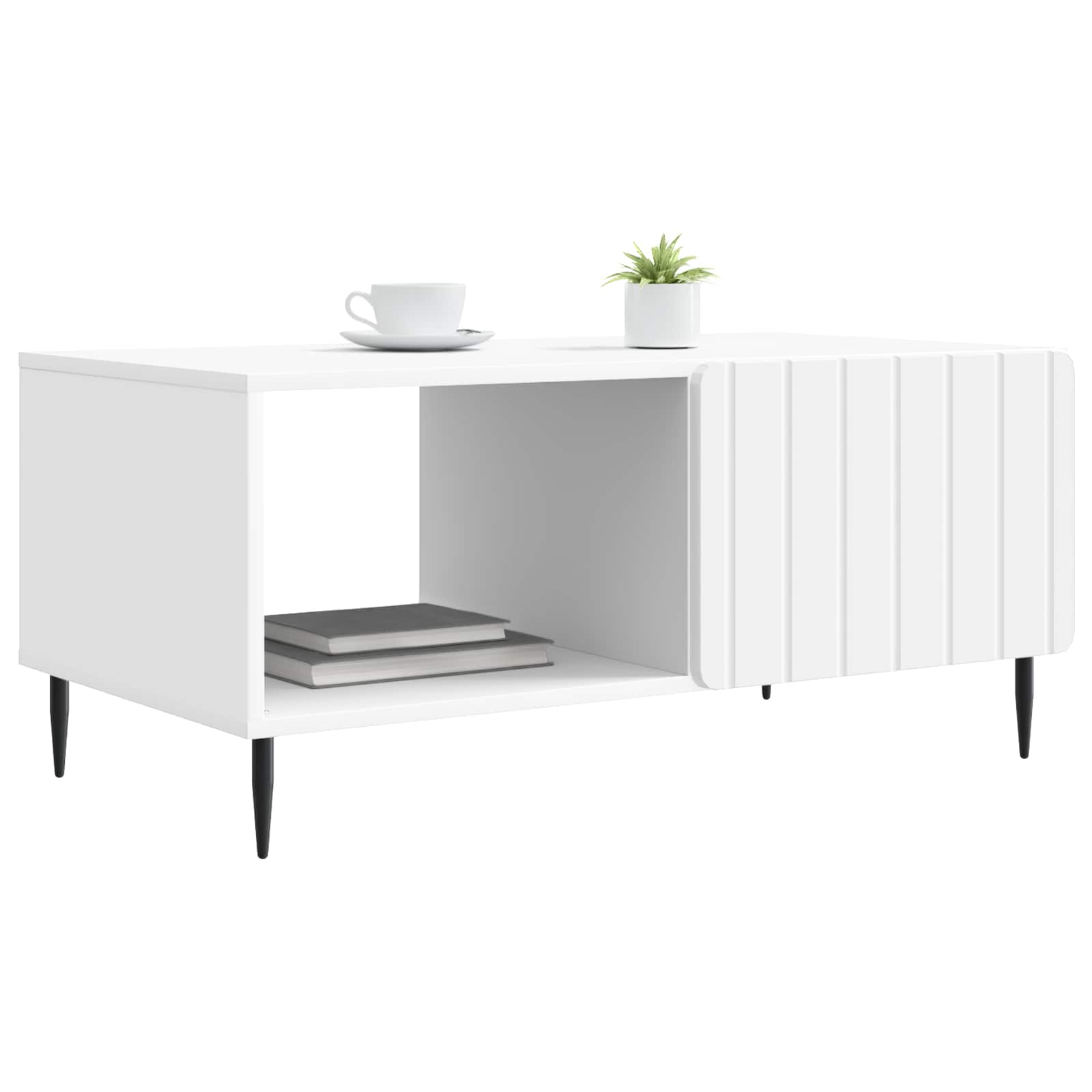 Table basse Blanc 90 x 50 x 40 cm Bois d'ingénierie - XIOS