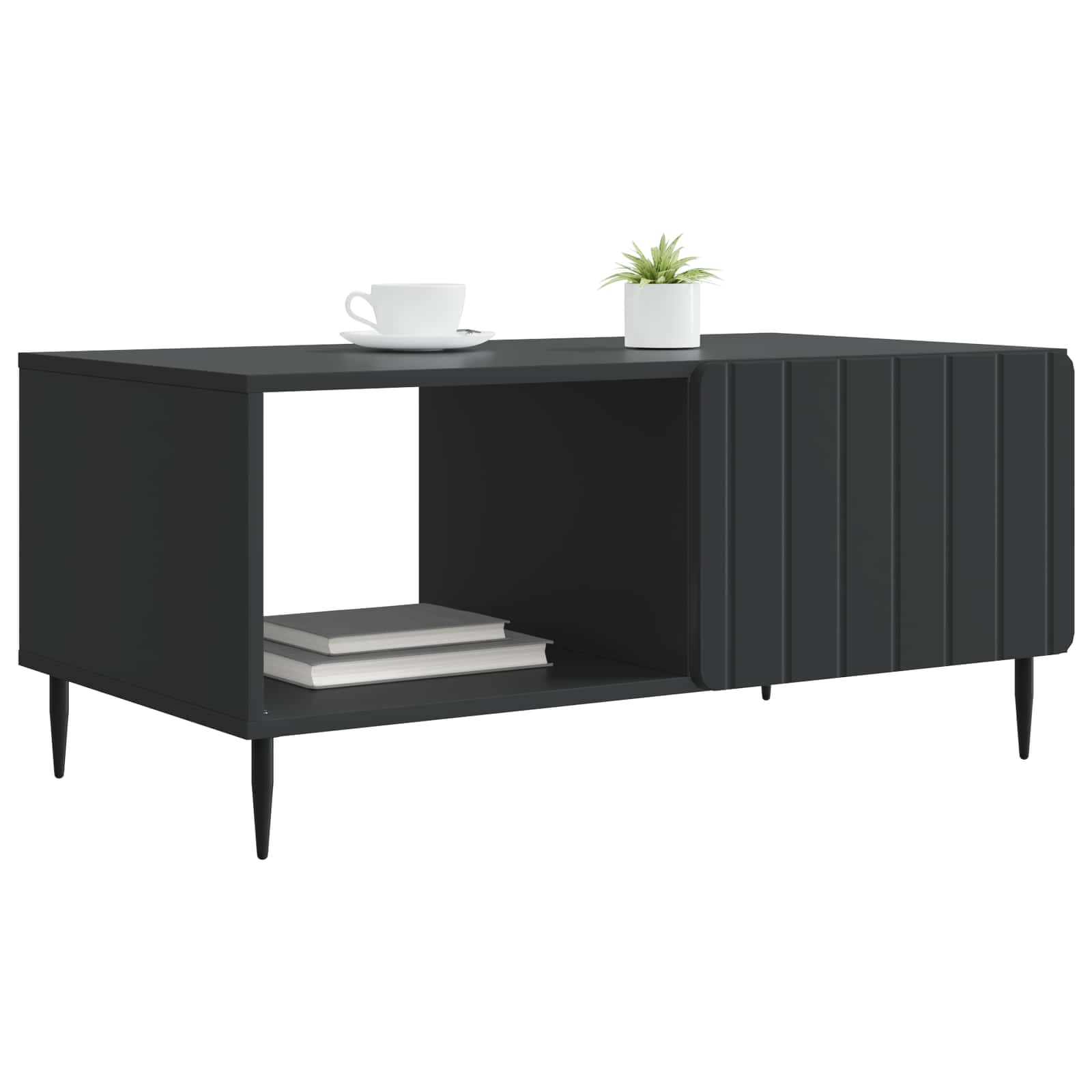Table basse Noir 90 x 50 x 40 cm Bois d'ingénierie - XIOS