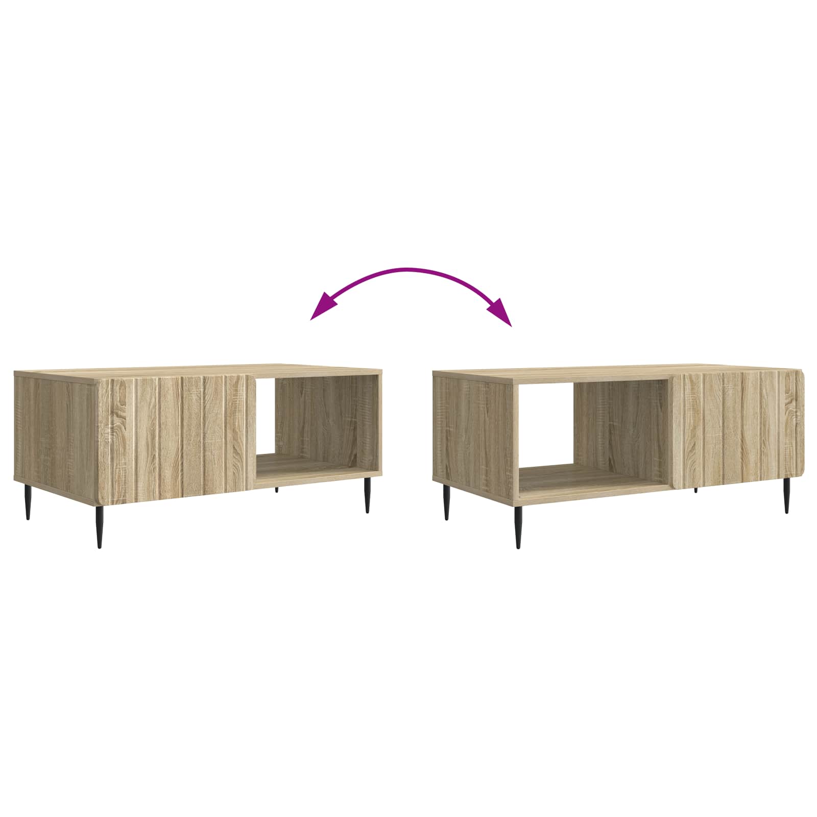Table basse Chêne Sonoma 90 x 50 x 40 cm Bois d'ingénierie - XIOS
