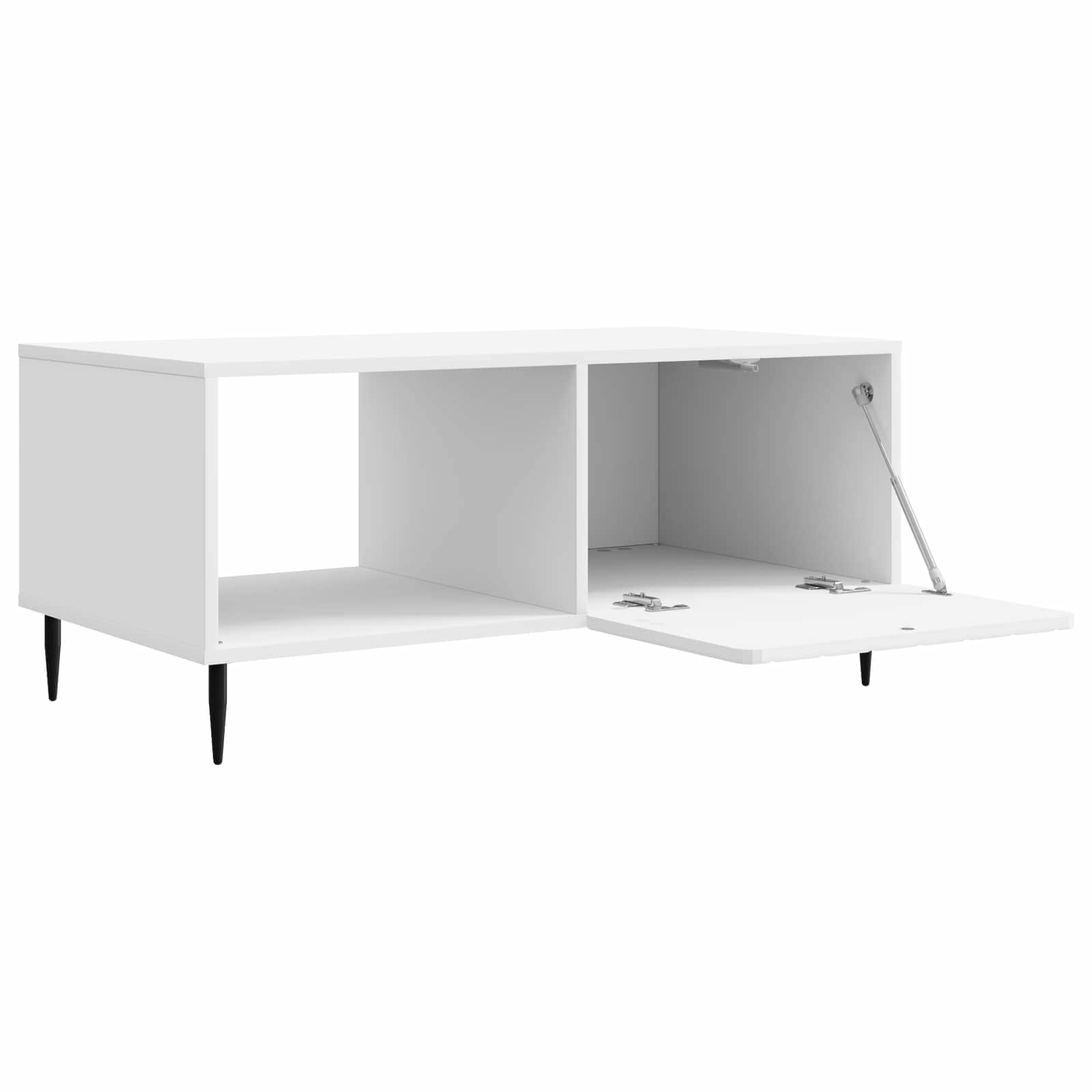 Table basse Blanc brillant 90 x 50 x 40 cm Bois d'ingénierie - XIOS