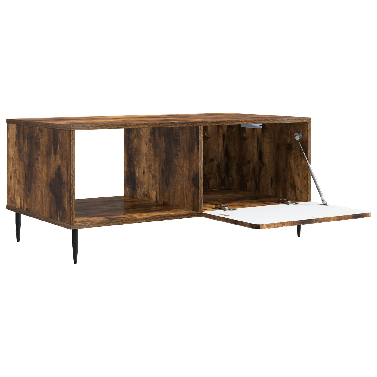 Table basse Chêne fumé 90 x 50 x 40 cm Bois d'ingénierie - XIOS