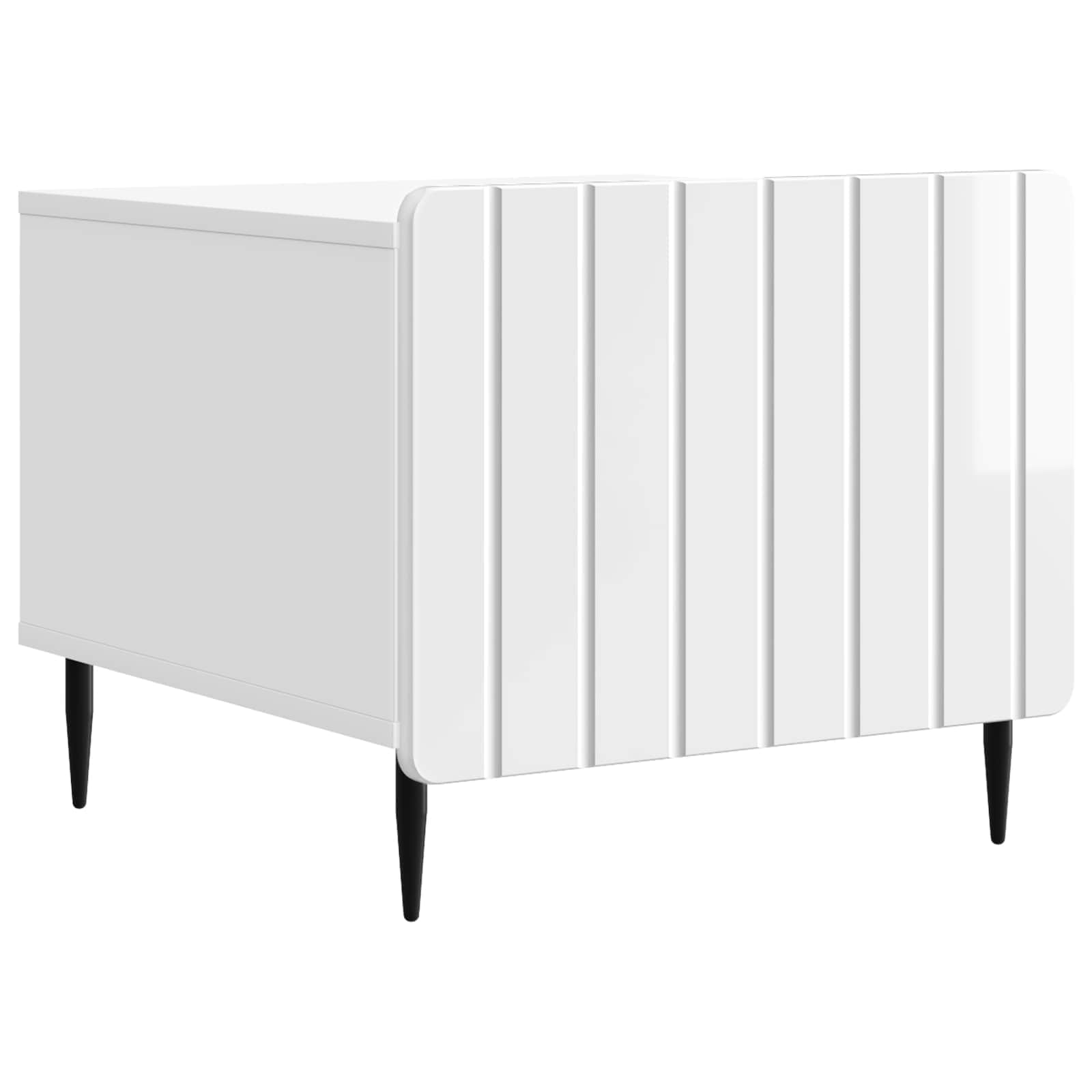 Table basse Blanc brillant 49 x 50 x 42 cm Bois d'ingénierie - XIOS