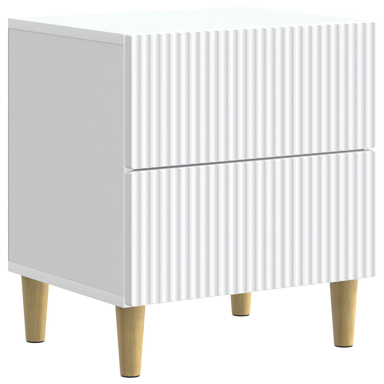 Cabinet de chevet avec tiroir 2 pcs Blanc 43 x 34,5 x 48 cm - XIOS
