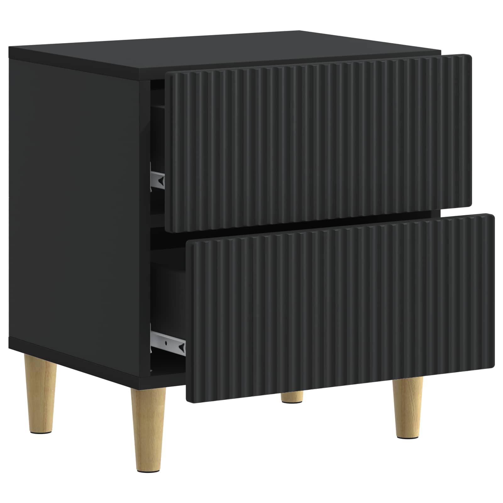 Cabinet de chevet avec tiroir 2 pcs Noir 43 x 34,5 x 48 cm - XIOS