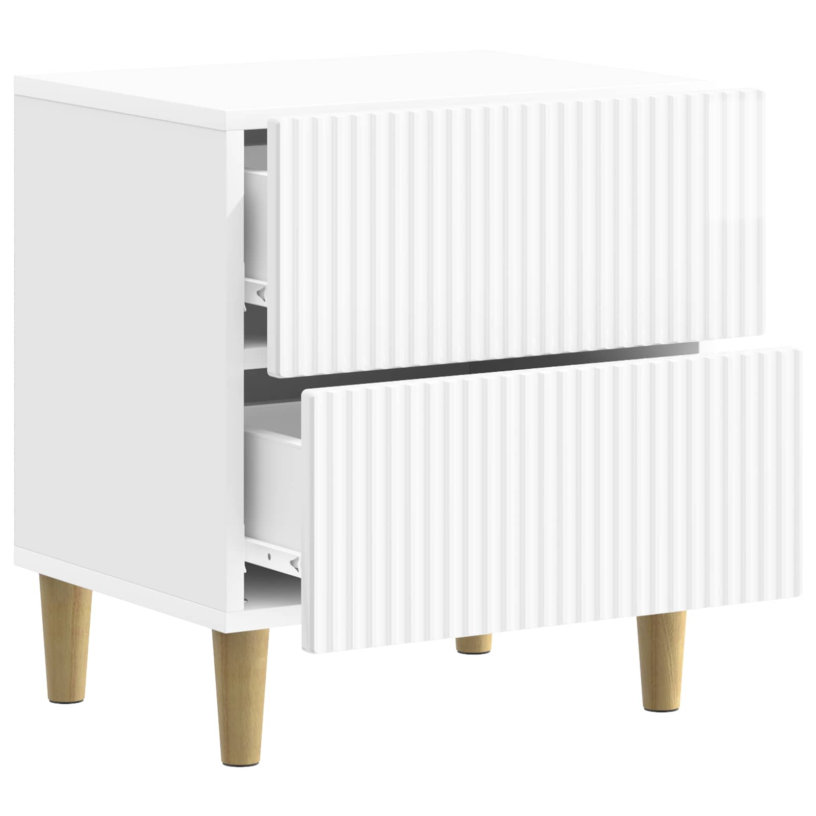Cabinet de chevet 2 pcs Blanc brillant 43 x 34,5 x 48 cm - XIOS