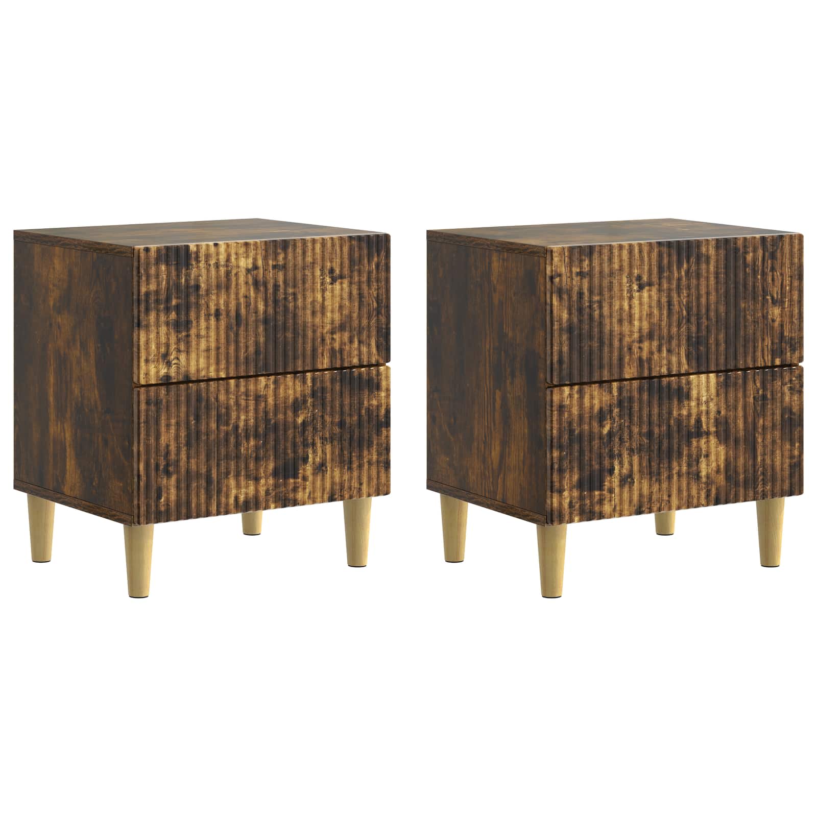 Cabinet de chevet 2 pcs Chêne fumé 43 x 34,5 x 48 cm - XIOS